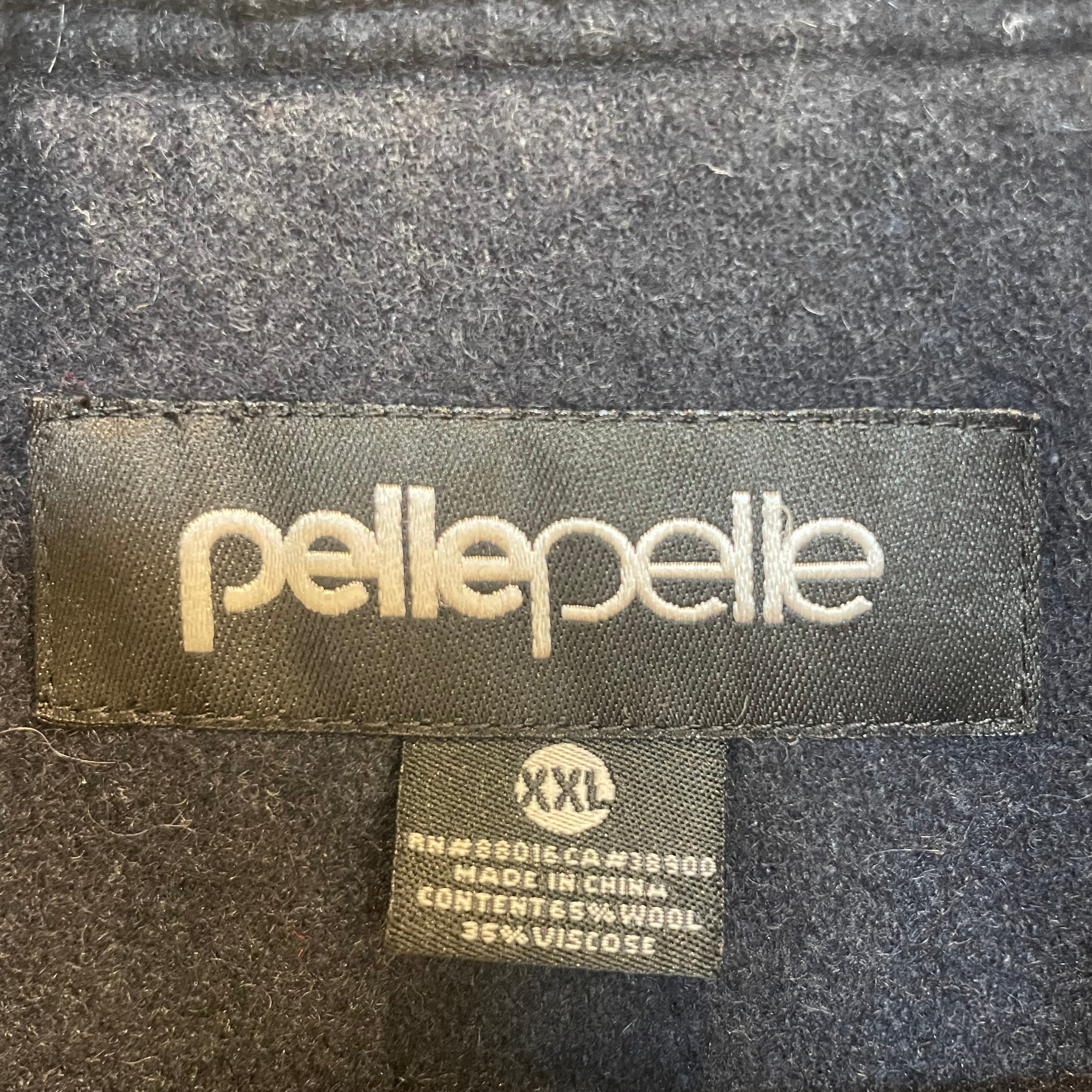 Pelle Pelle/Baseball Jkt/XXL/Wool/BLK/red paw print/cream sleeves view 11