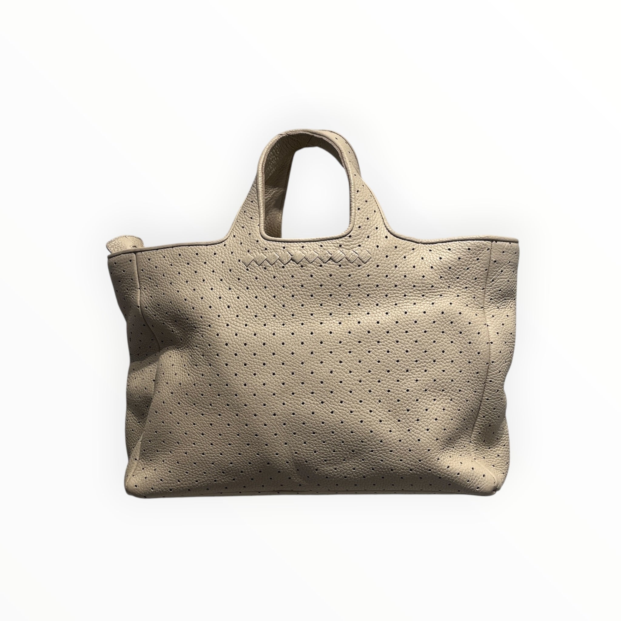 BOTTEGA VENETA/Bag/Leather/CRM/PERFORATED INTRECCIATO TOTE view 1