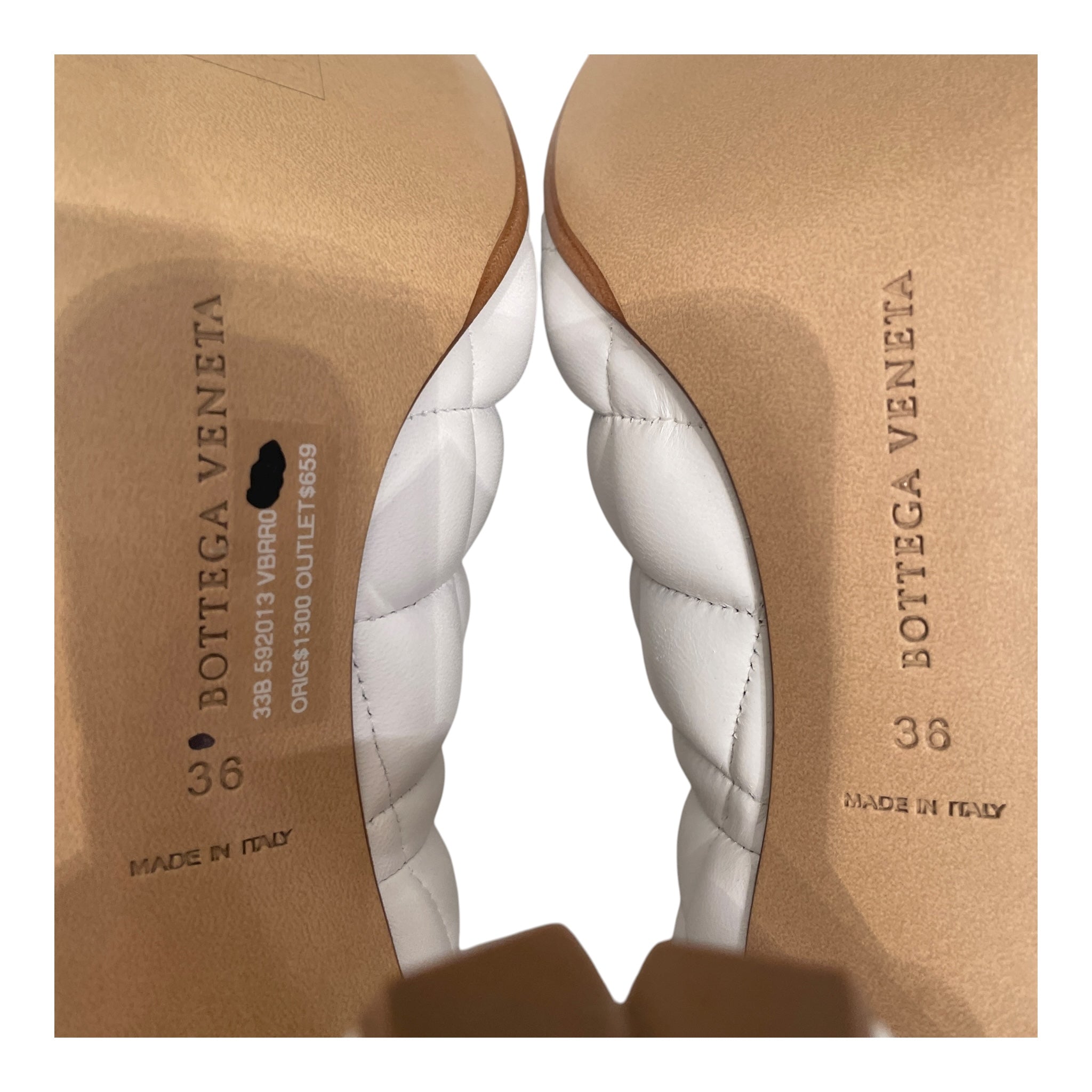 BOTTEGA VENETA/Heels/EU 36/Leather/WHT/BLOC PADDED PUMP view 6