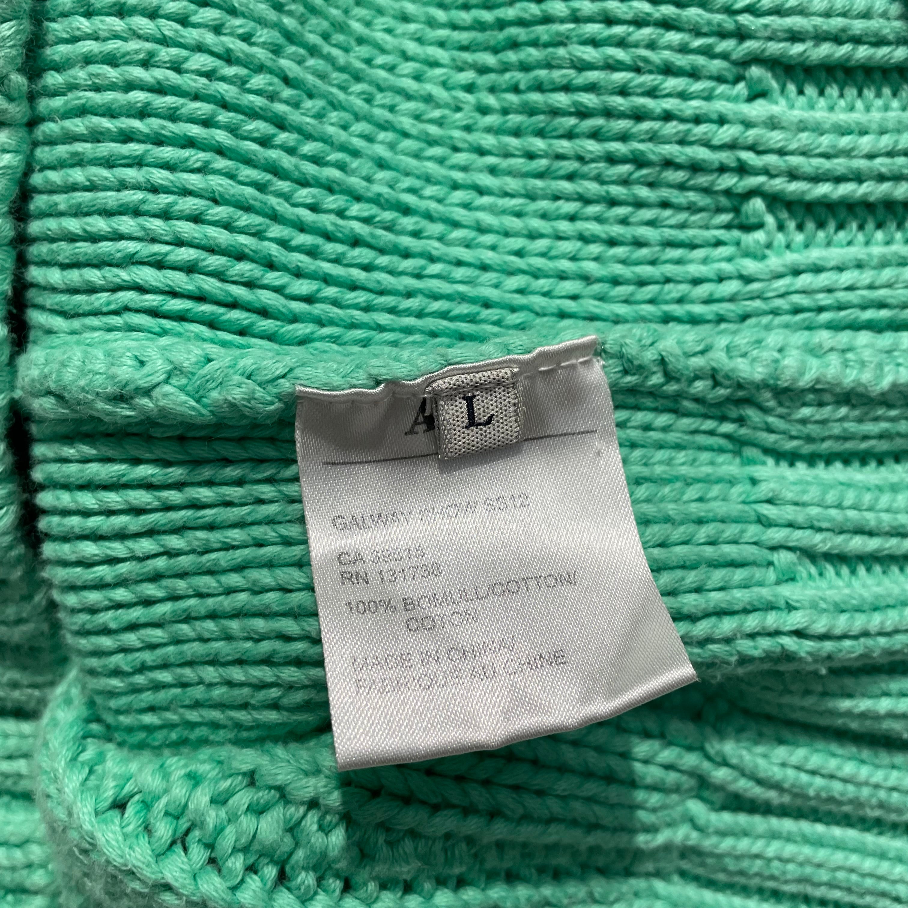 Acne Studios/Heavy Sweater/L/Cotton/GRN/SS2012 Cable Knit Sweater view 4
