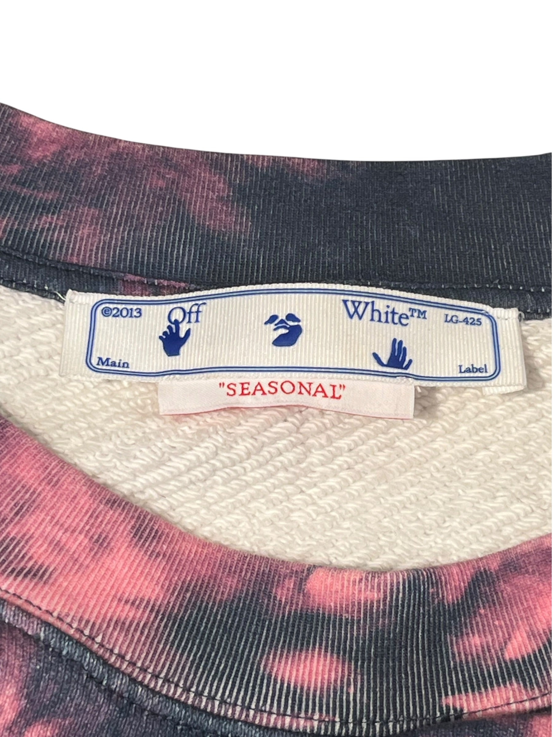 OFF-WHITE/Sweatshirt/M/All Over Print/Cotton/MLT/tie dye view 3