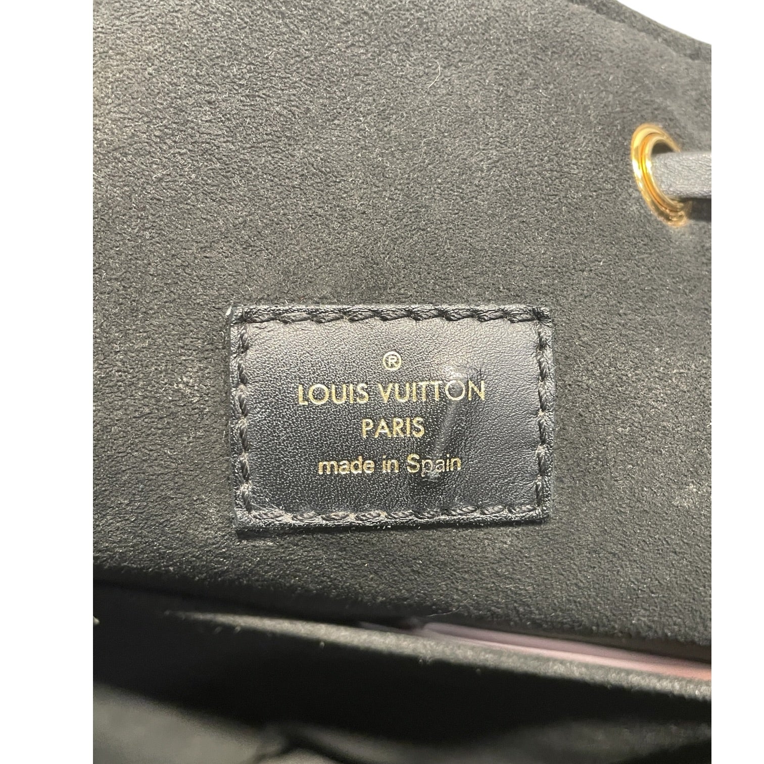 LOUIS VUITTON/Backpack/OS/Monogram/Leather/BLK/Drawstring Mostouris BP view 3