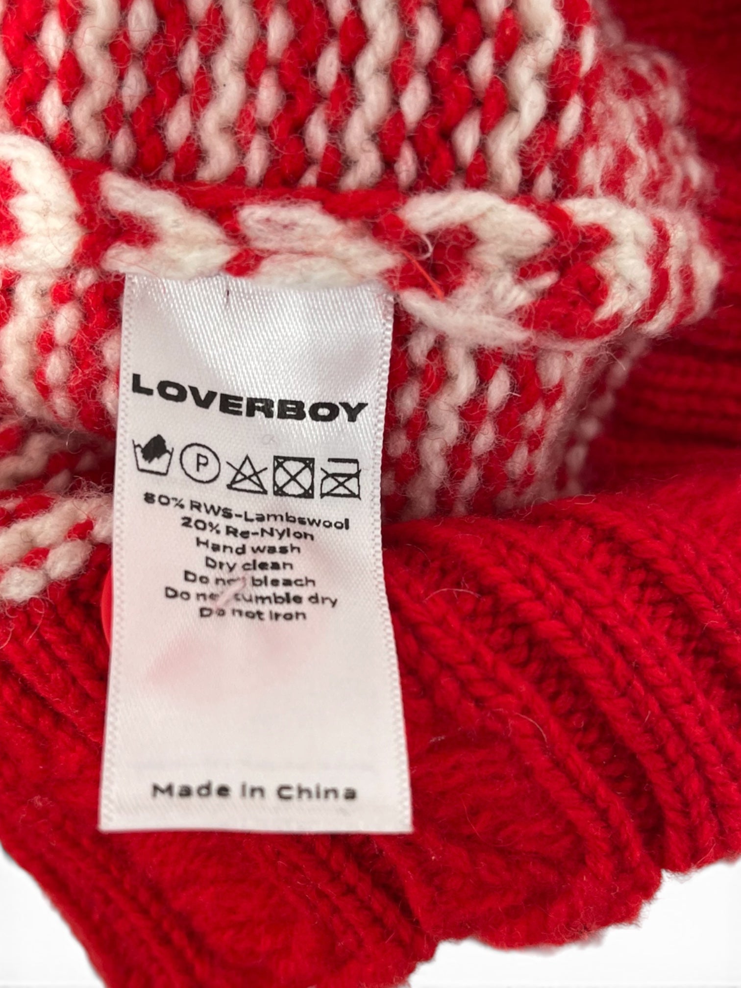 CHARLES JEFFREY LOVERBOY/Heavy Cardigan/L/Stripe/Wool/RED/CRM BLK RED STRIPES view 3