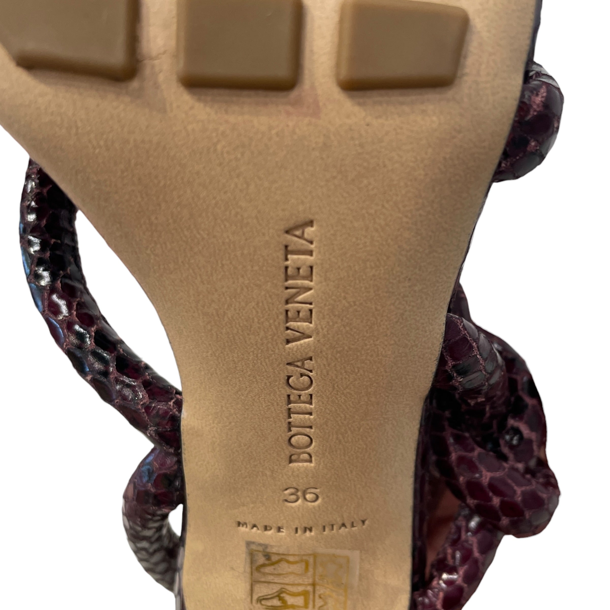 BOTTEGA VENETA/Heels/EU 36/Animal Pattern/Leather/BRD/Jumbo Knot Strap view 4