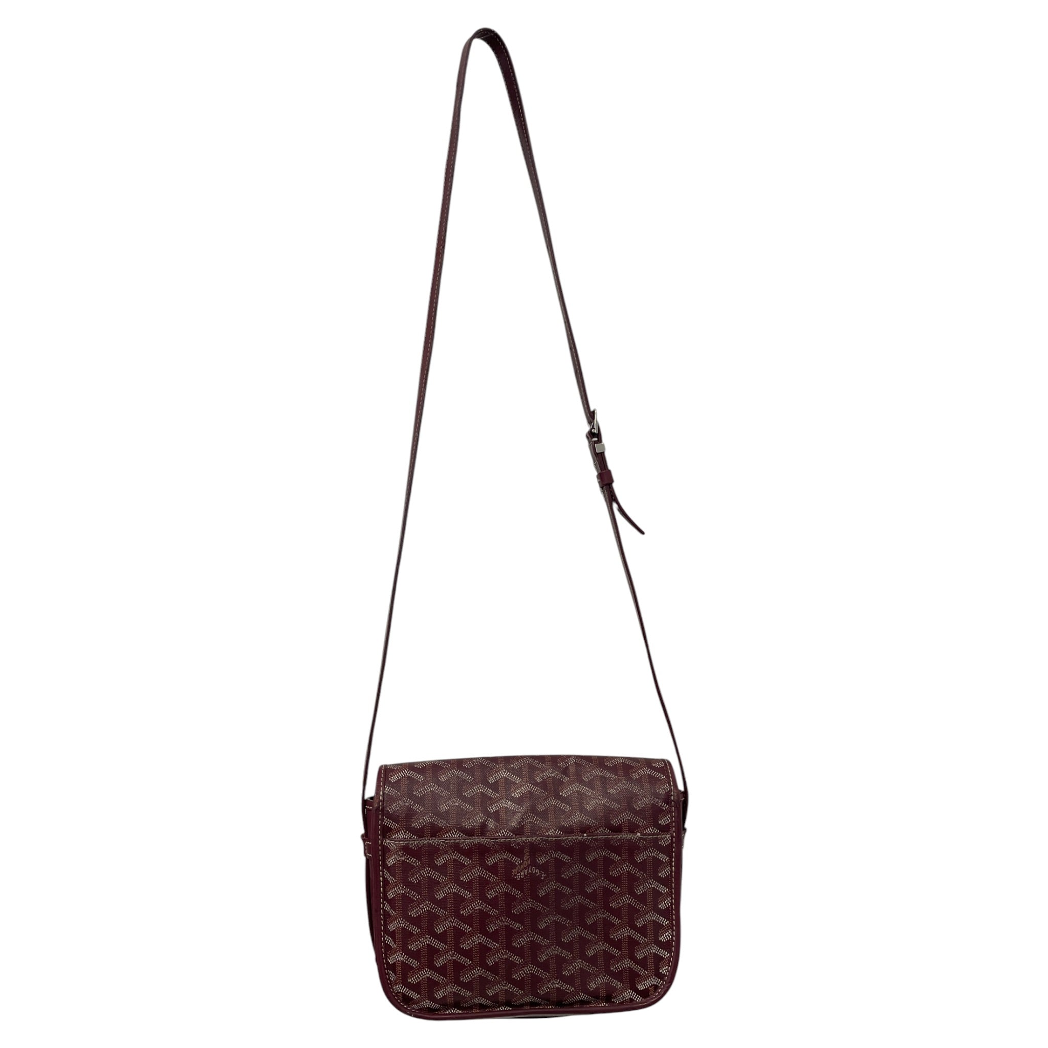 GOYARD/Cross Body Bag/Monogram/Leather/PPL/BELVEDERE MESSENGER view 2