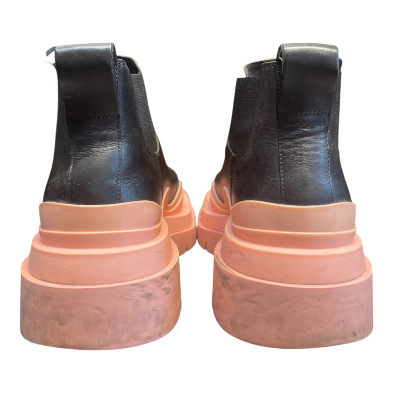 BOTTEGA VENETA/Shoes/US 8/Leather/BLK/BOTTEGA TIRE ANKLE LEATHER