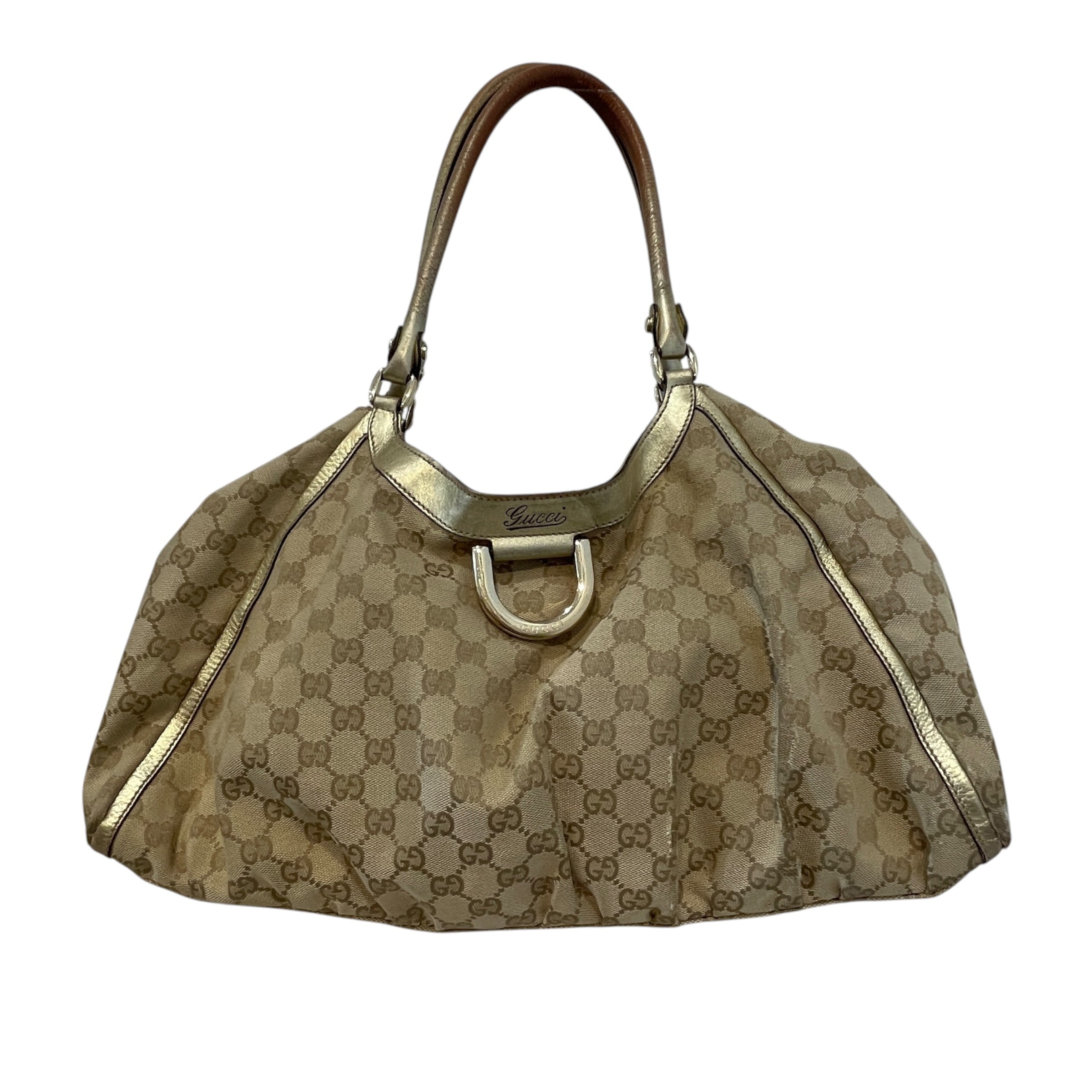 GUCCI/Hand Bag/Monogram/Cotton/GLD/Abbey D-Ring GG Canvas Bag view 1