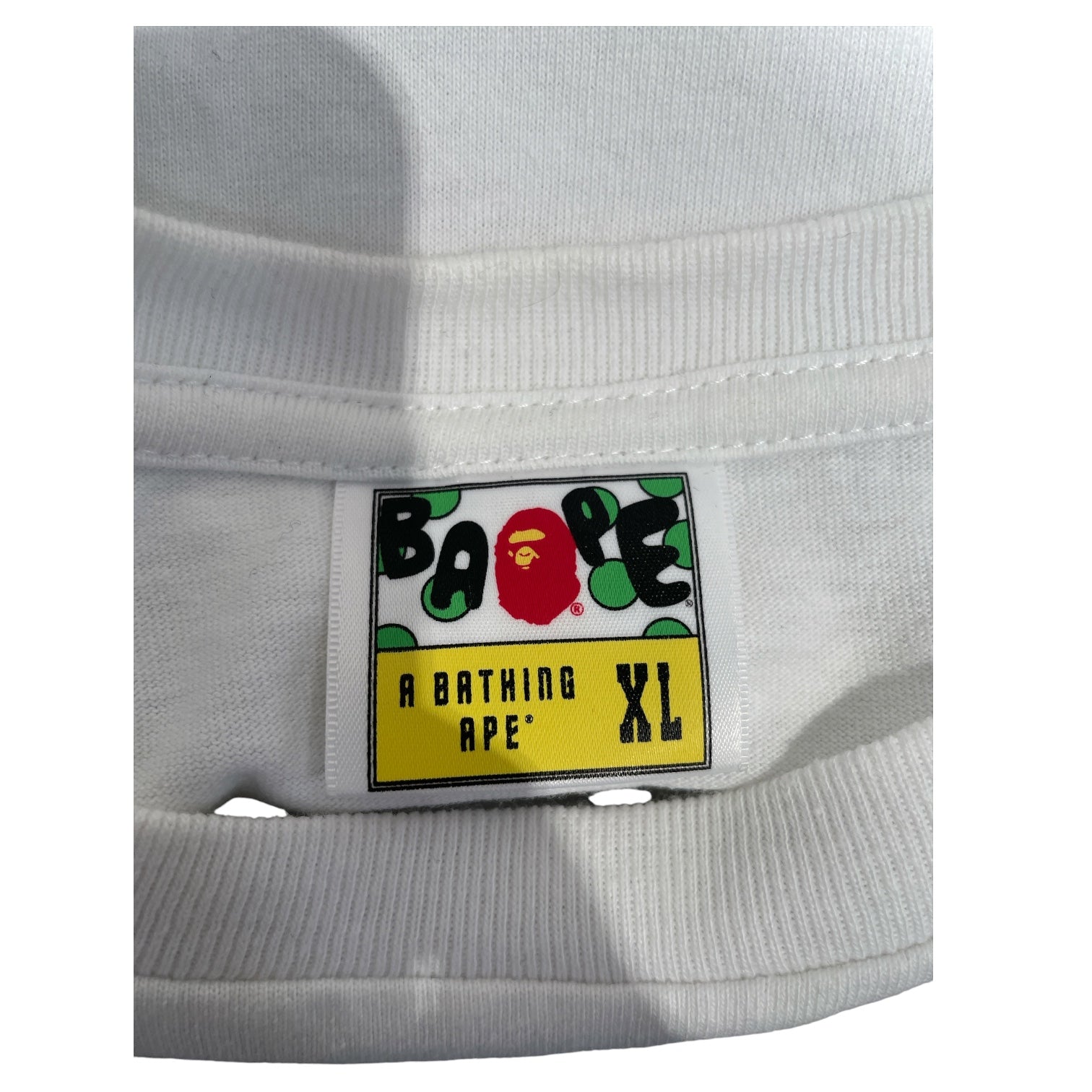 A BATHING APE/T-Shirt/XL/Cotton/WHT/Raglan Sleeve/Graphic/A BATHING APE T-SHIRT view 3