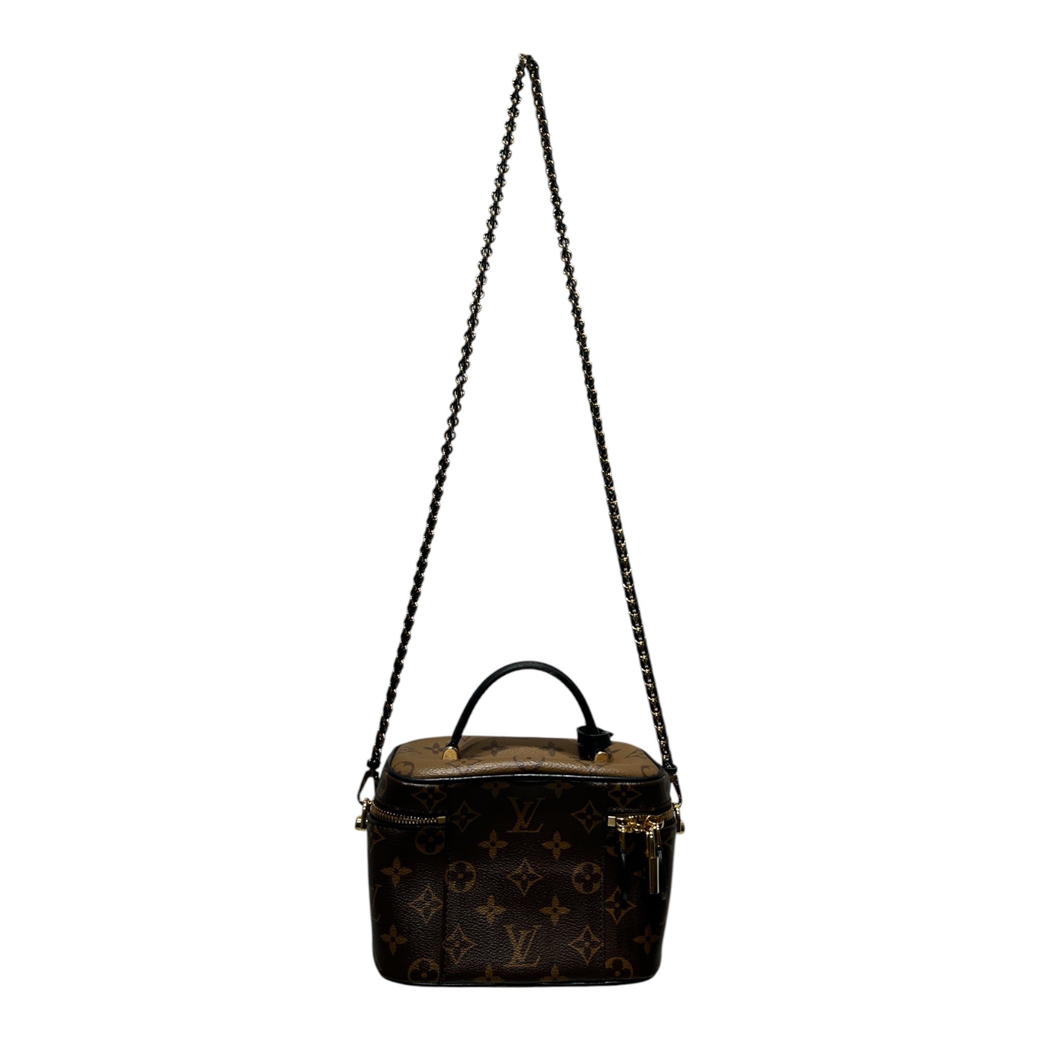 LOUIS VUITTON/Basket Bag/Leather/BRW/monogram reverse view 2