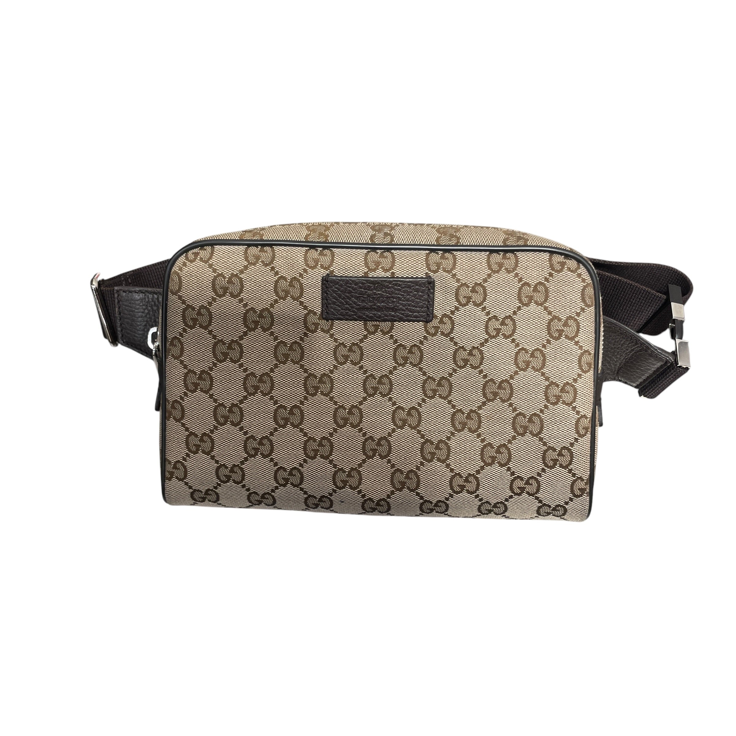 GUCCI/Fanny Pack/Leather/KHK/CANVAS BELT BAG view 1