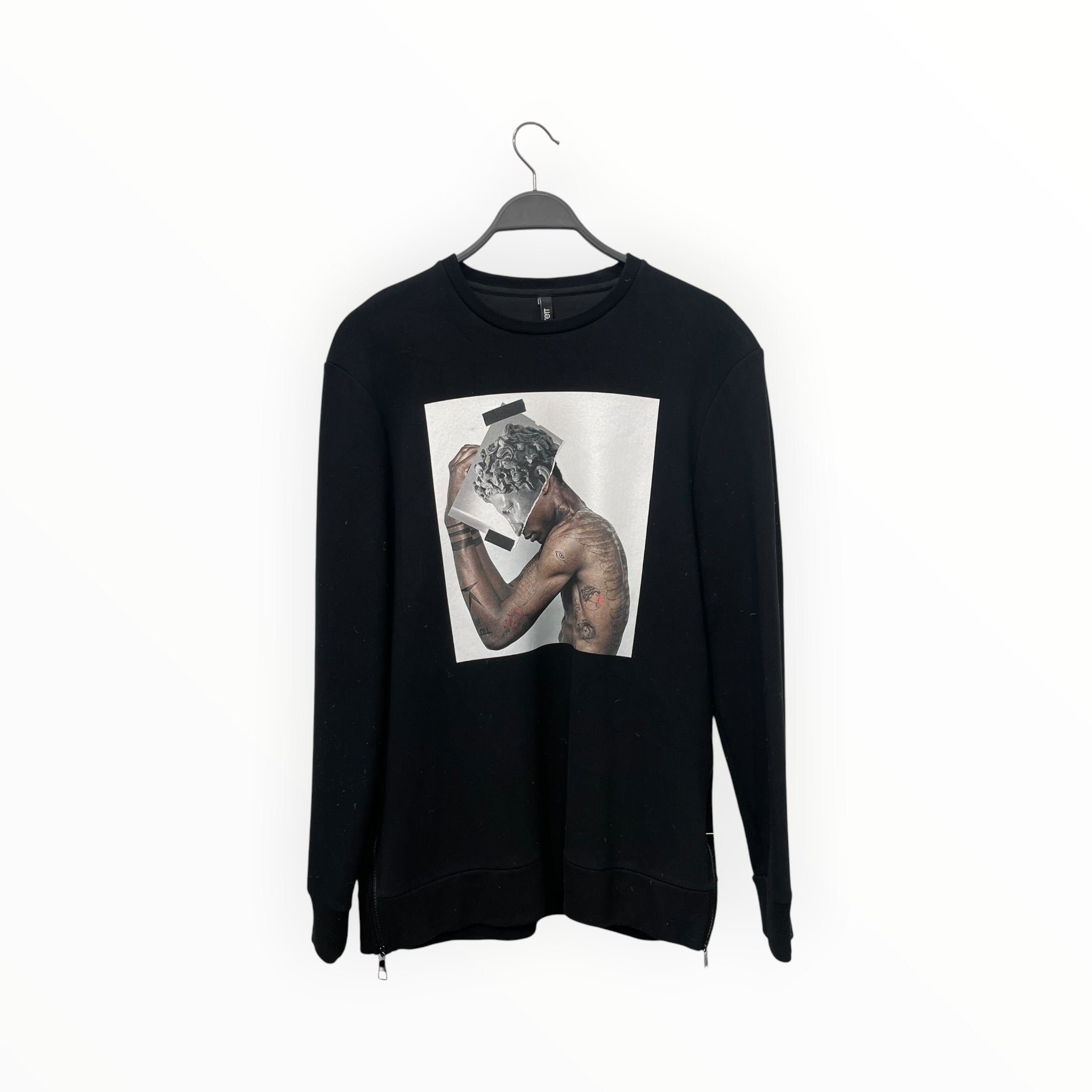 NEIL BARRETT/Sweatshirt/Graphic/BLK/TATTOO SCULPTURE 01 view 1