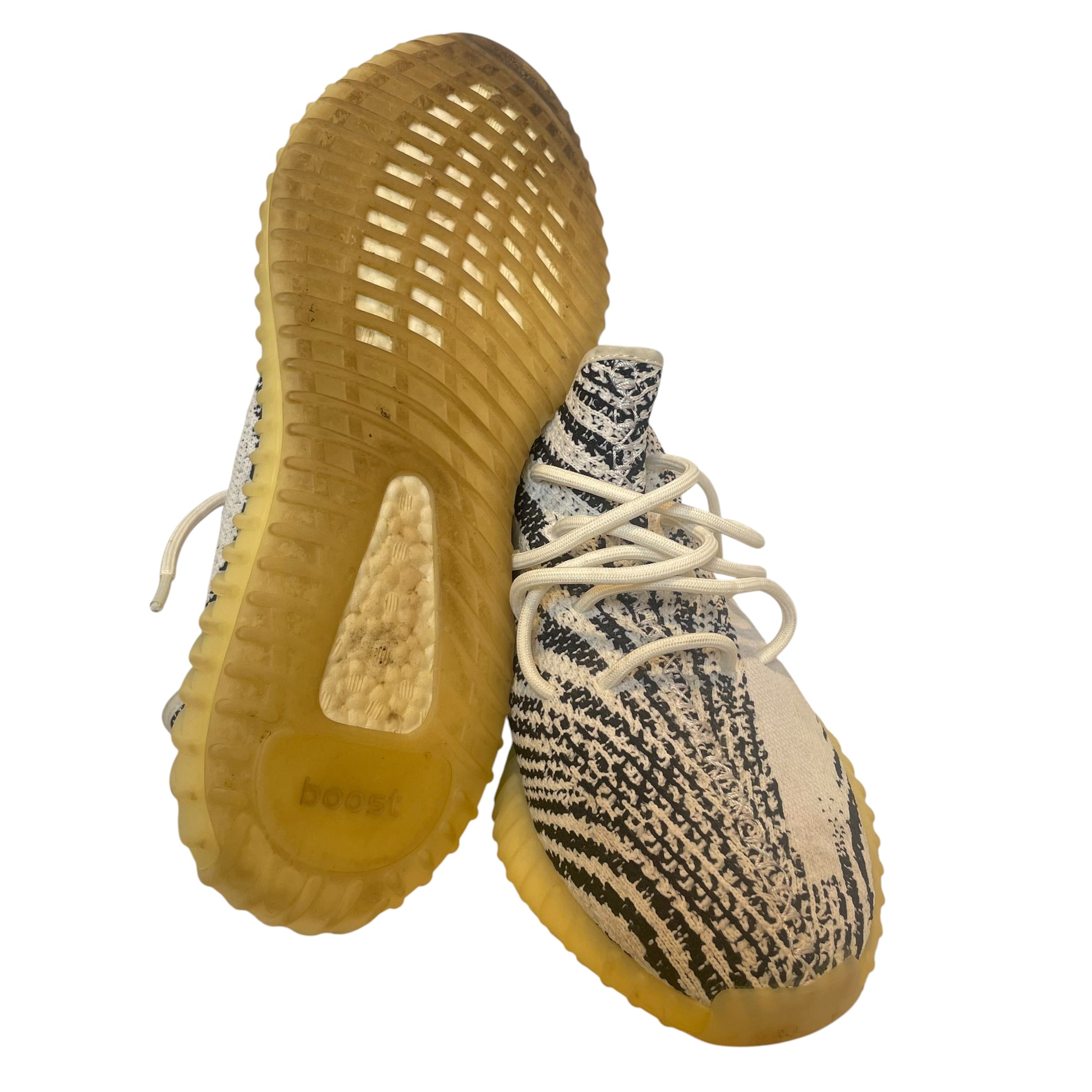 adidas/YEEZY/Low-Sneakers/US 12/Stripe/Cotton/WHT/YEEZY BOOST 350 ZEBRA view 3
