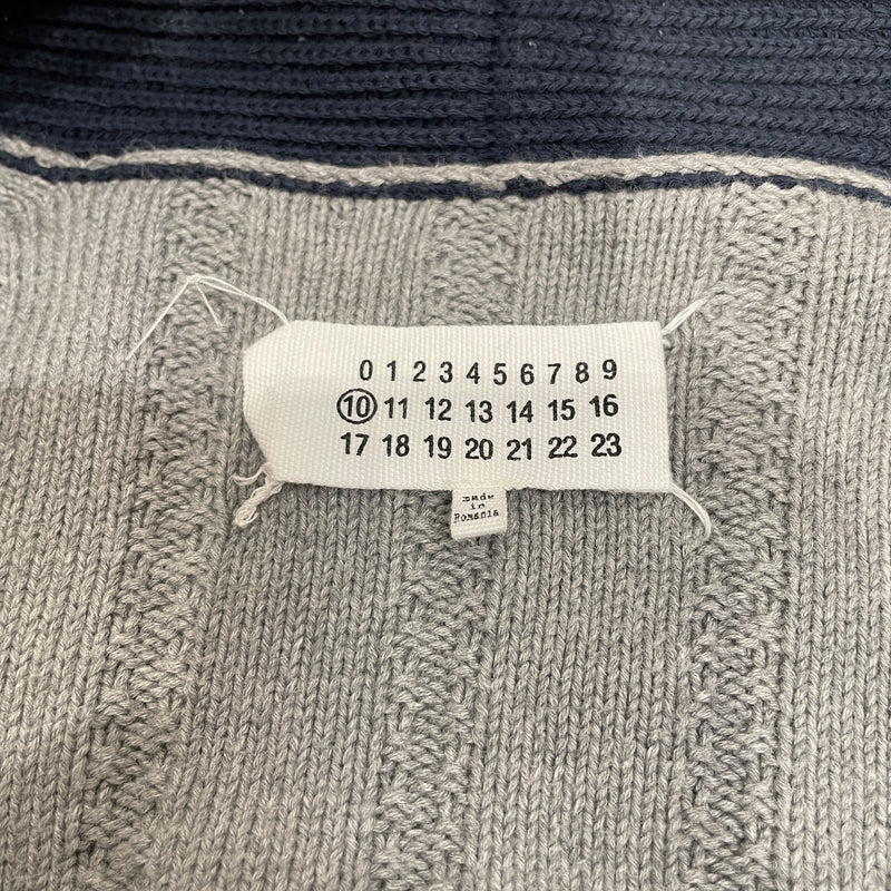 Maison Margiela/Heavy Cardigan/S/Cotton/MLT/NAVY BUTTON CARDIGAN