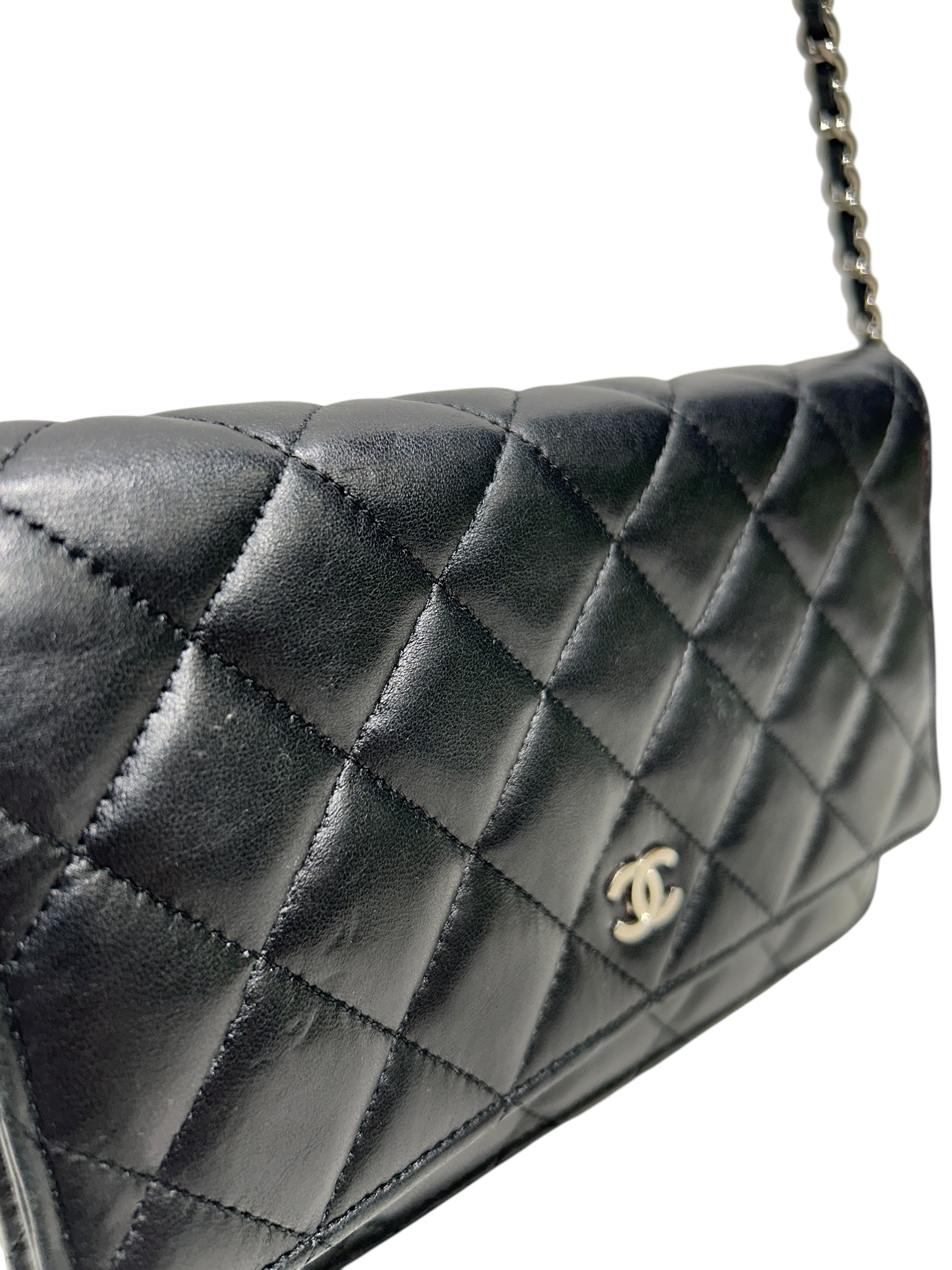 CHANEL/Bag/Leather/BLK/WALLET ON CHAIN view 6