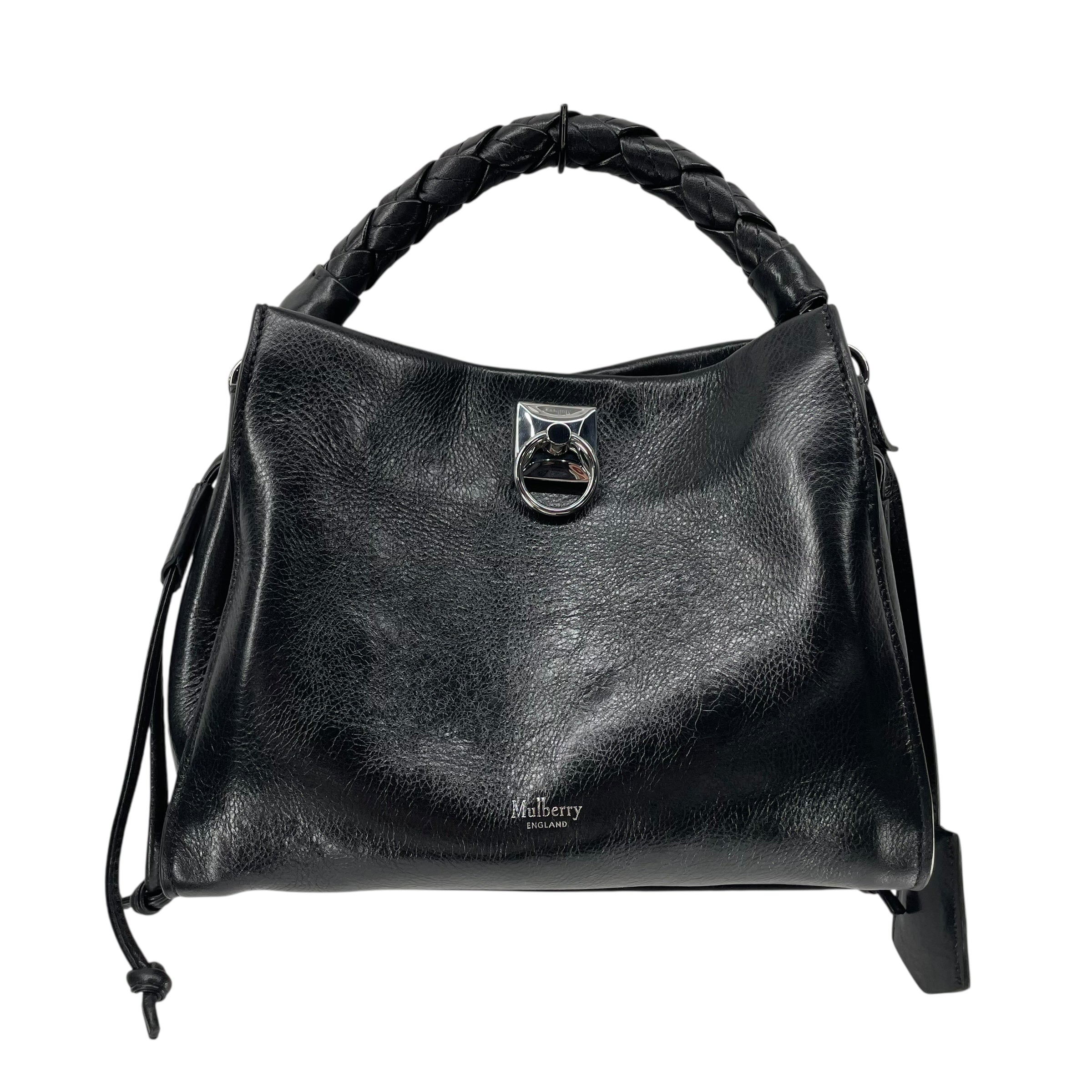 MULBERRY/Hand Bag/Leather/BLK/BRAIDED HANDLE SILVER RING view 1