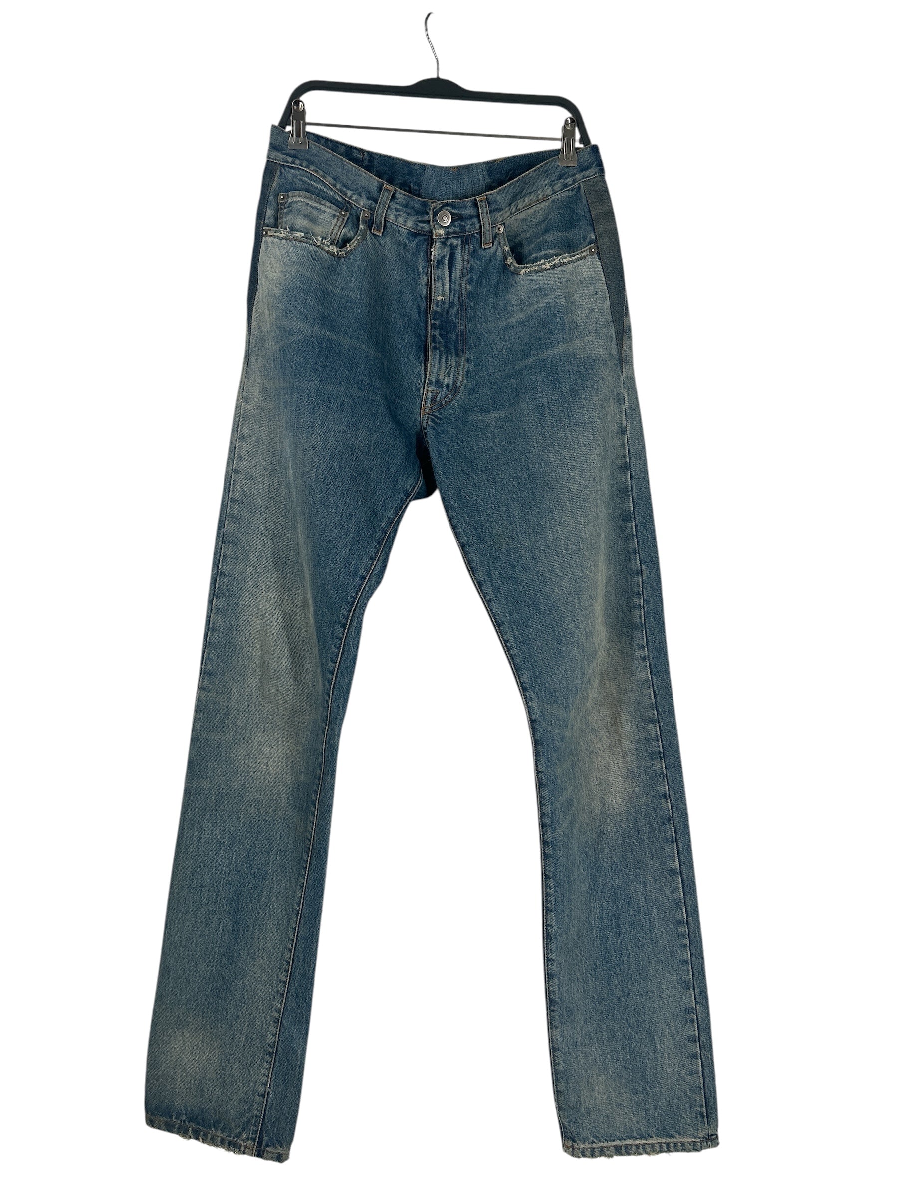 Maison Margiela/Straight Pants/26/Denim/BLU/distressed pockets view 1