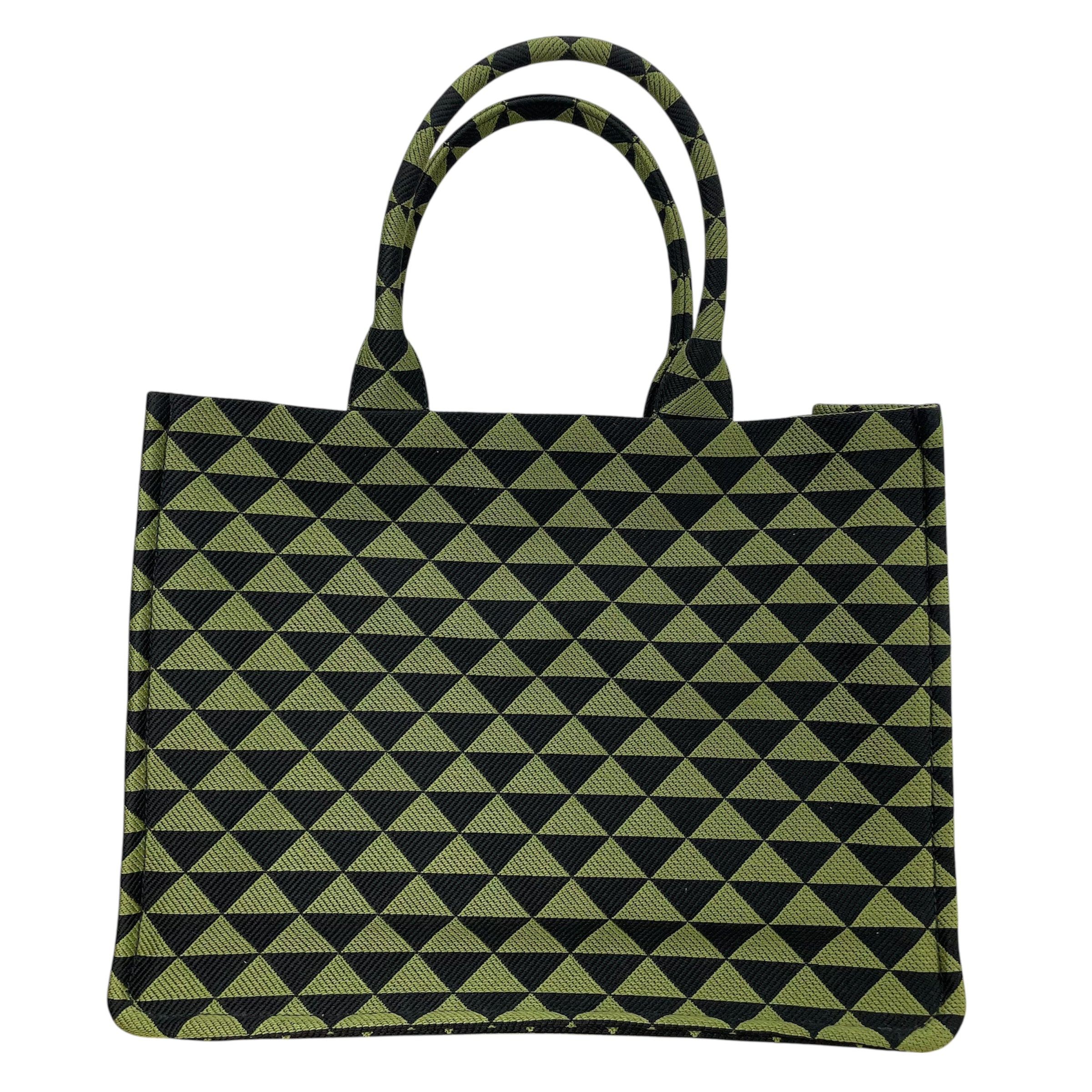 PRADA/Tote Bag/All Over Print/Cotton/GRN/SYMBOLE LARGE SHOPPER TOTE view 3