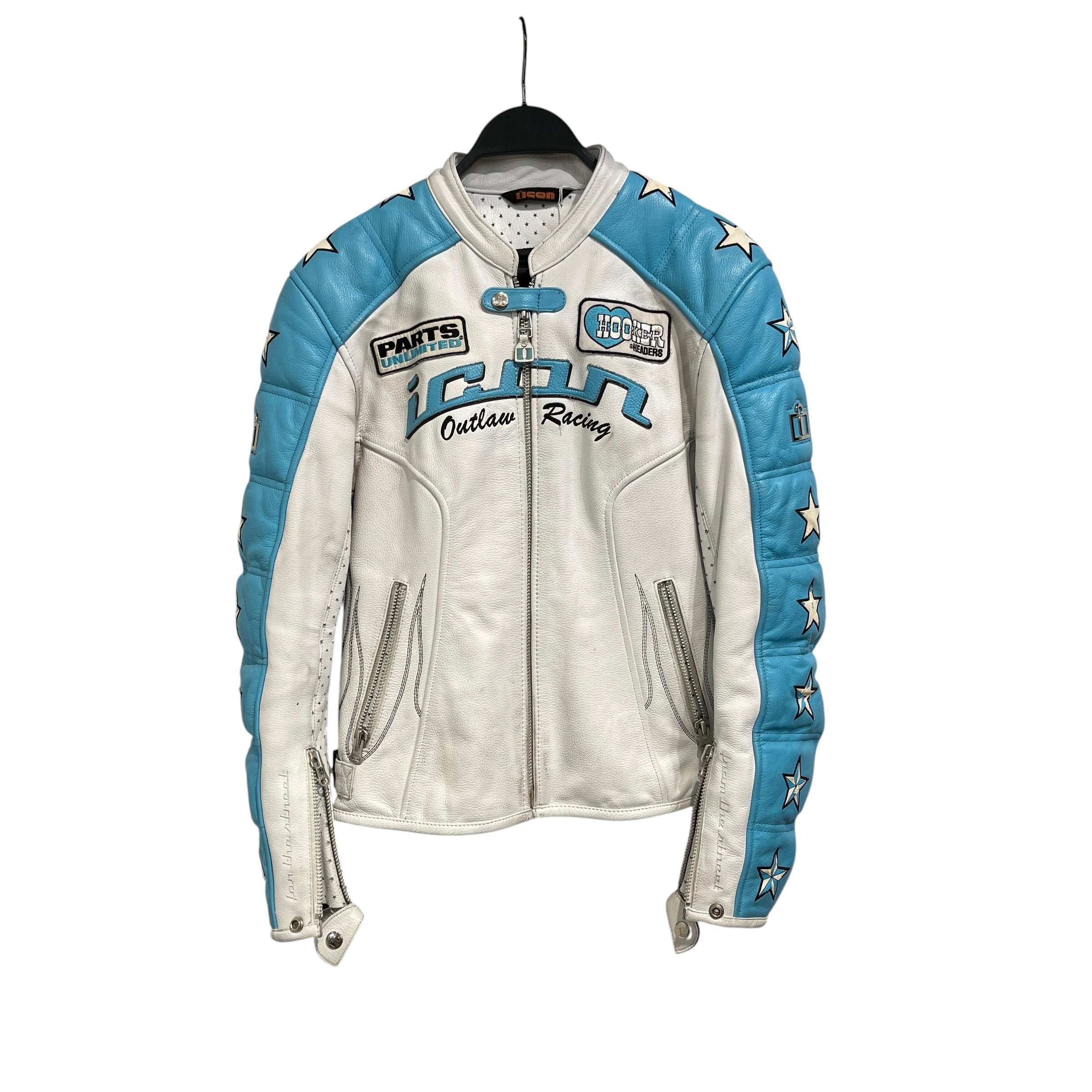 ICON/Leather Jkt/M/Leather/WHT/KITTY RACING JACKET (AS IS) view 1