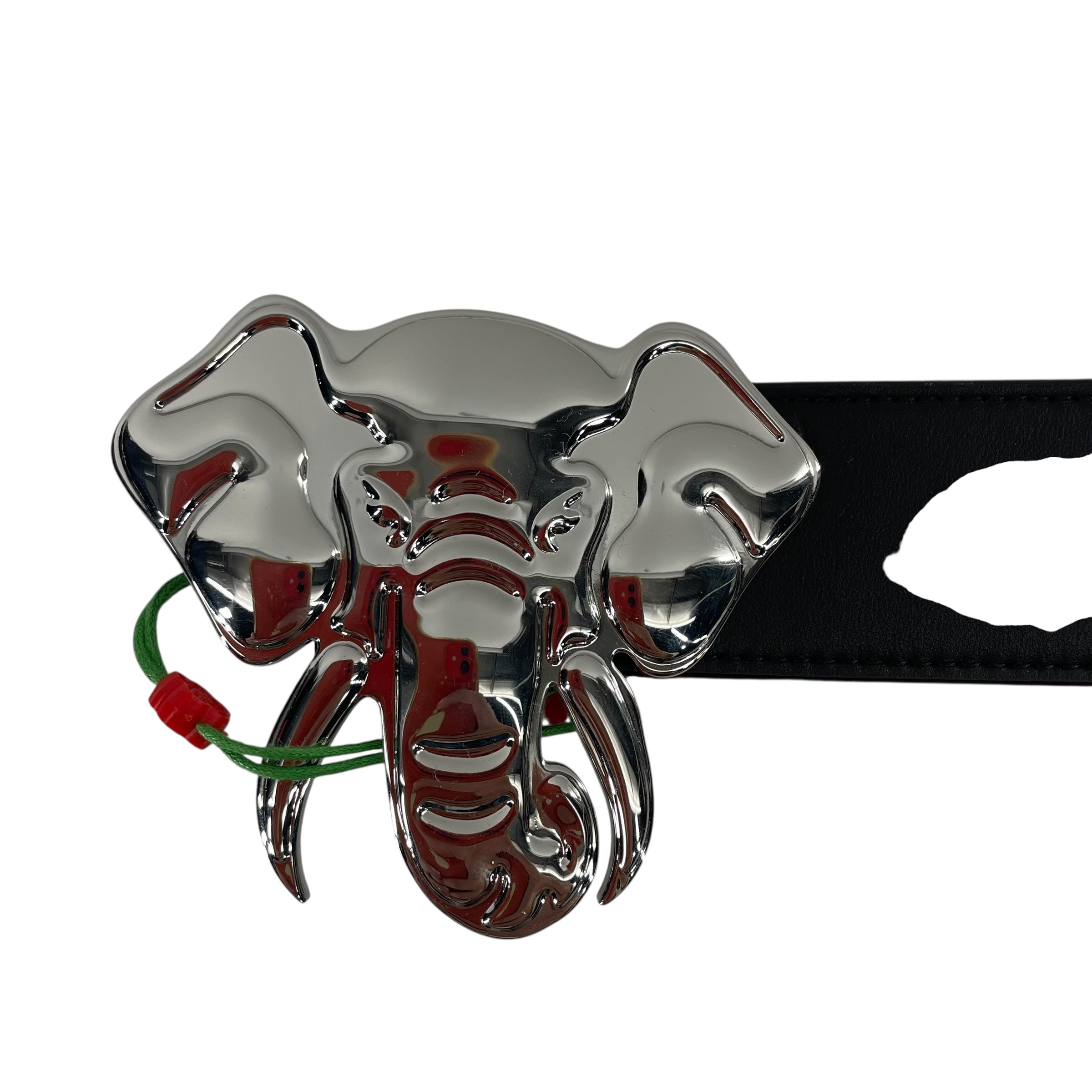 KENZO/Belt/Leather/BLK/SILVER ELEPHANT BUCKLE view 3