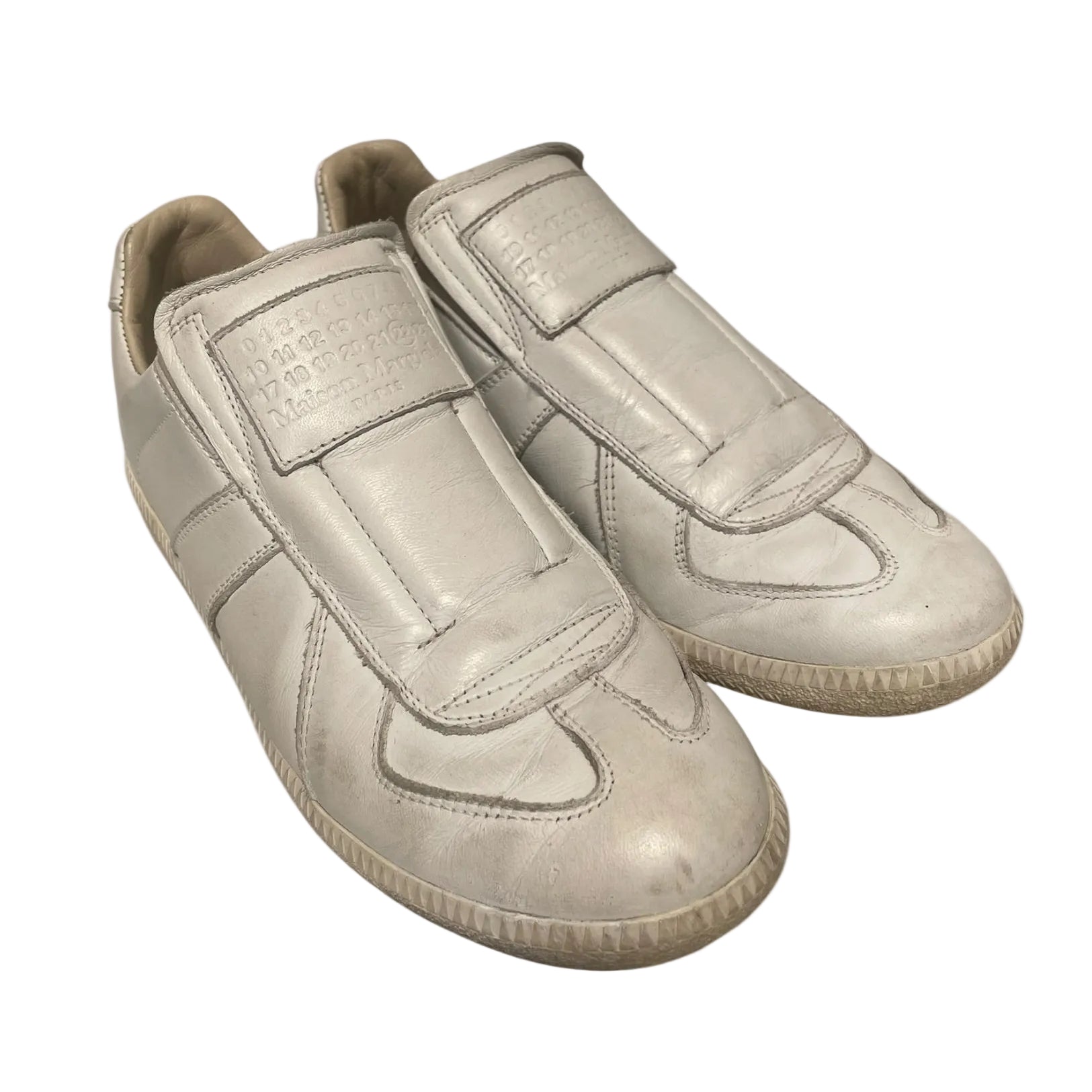 Maison Margiela/Low-Sneakers/EU 35/Leather/WHT/"replica" view 1