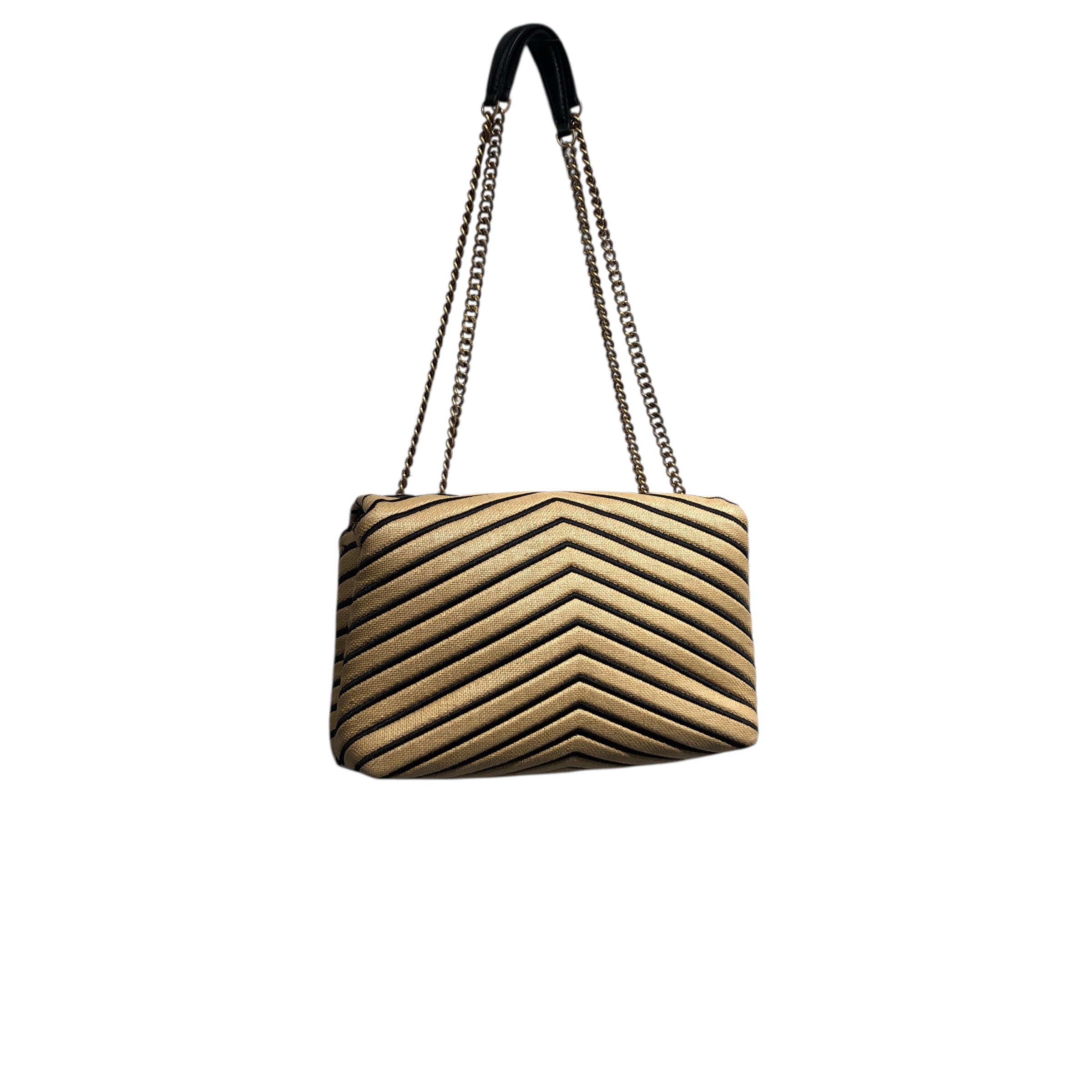 TORY BURCH/Cross Body Bag/Stripe/Leather/BEG/Kira Chevron Shoulder Bag view 2