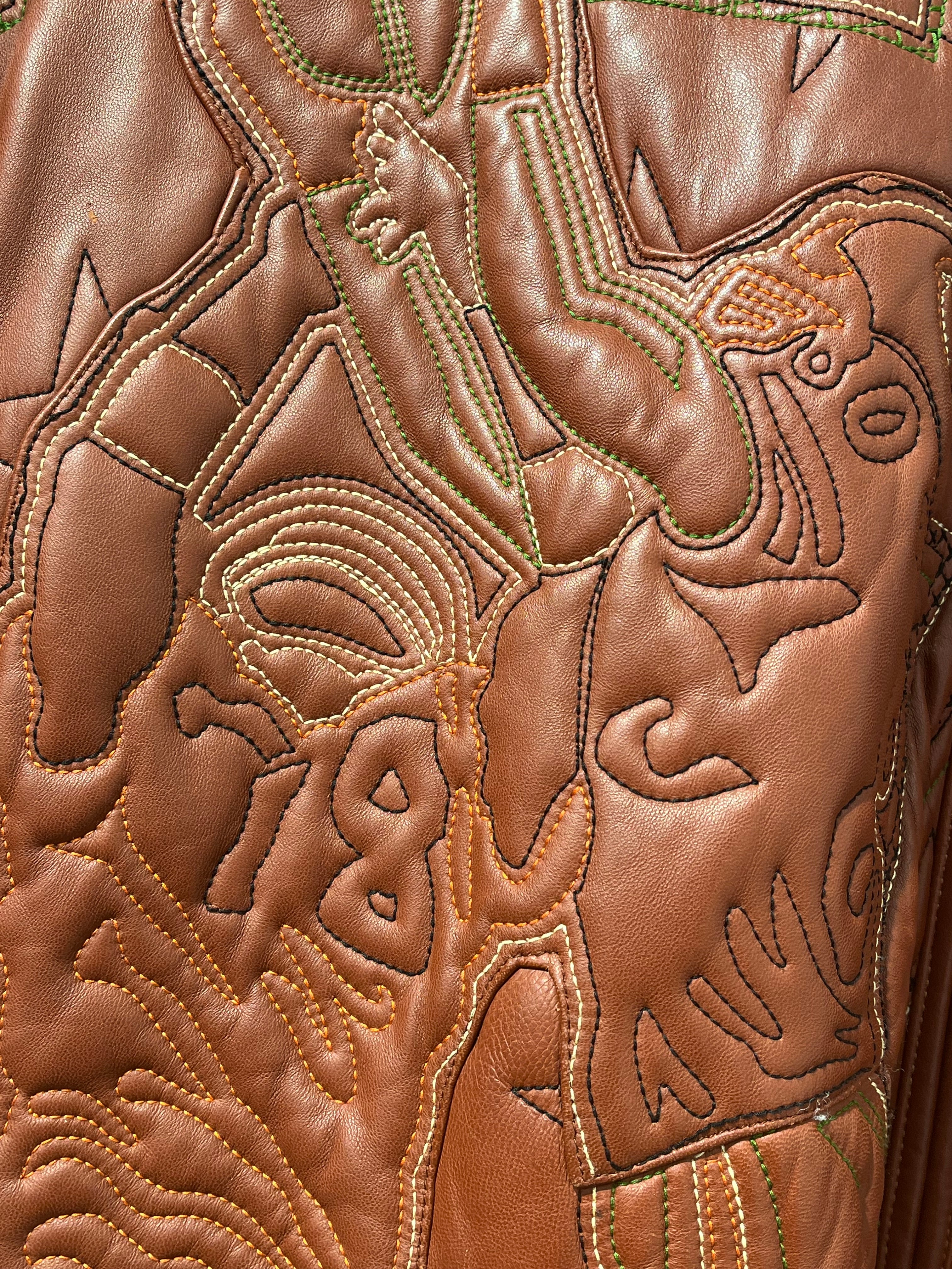 Pelle Pelle/Leather Jkt/54/Leather/BRW/EMBROIDERED MARC BUCHANANPELLE view 5
