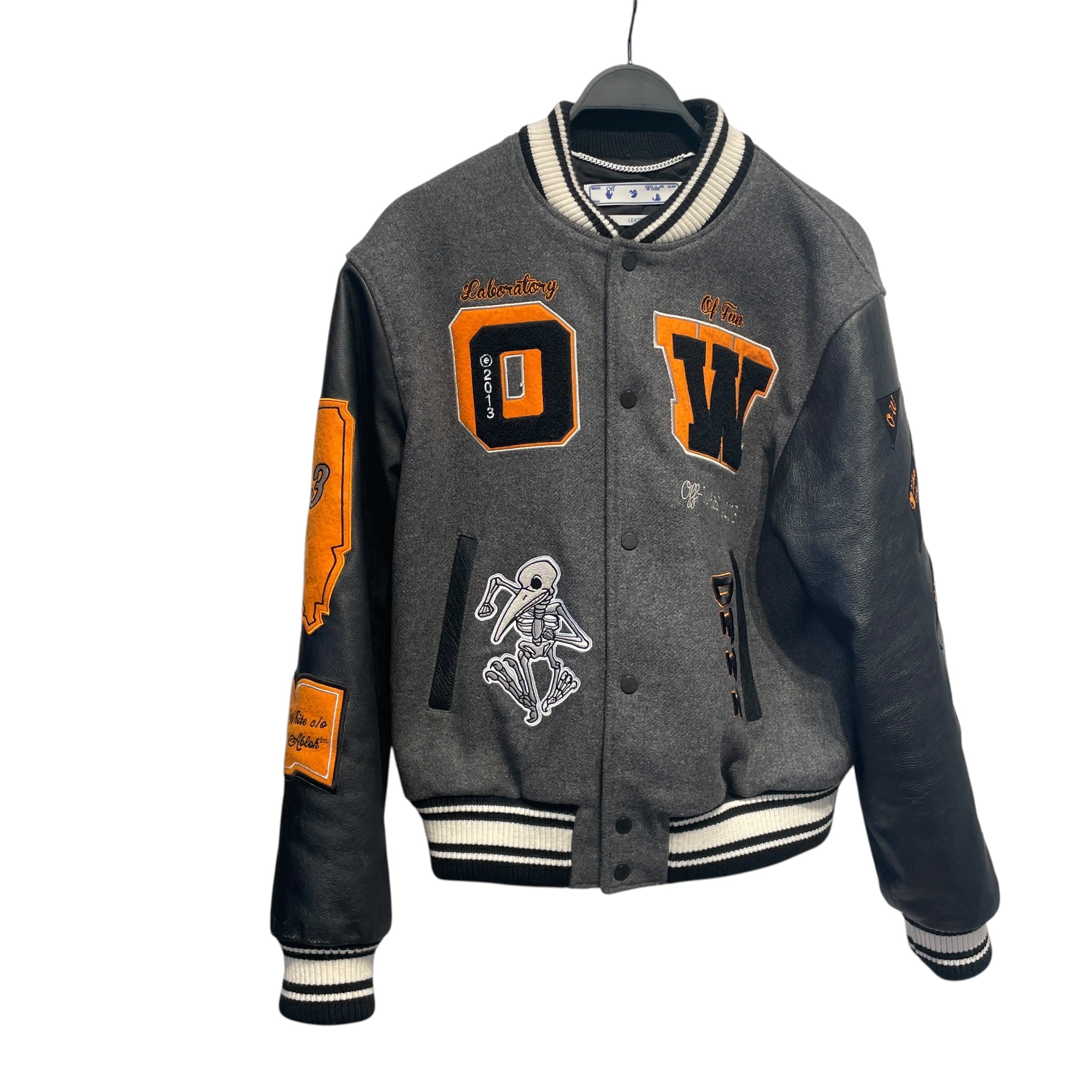 OFF-WHITE/Flight Jkt/L/Cotton/GRY/ view 1