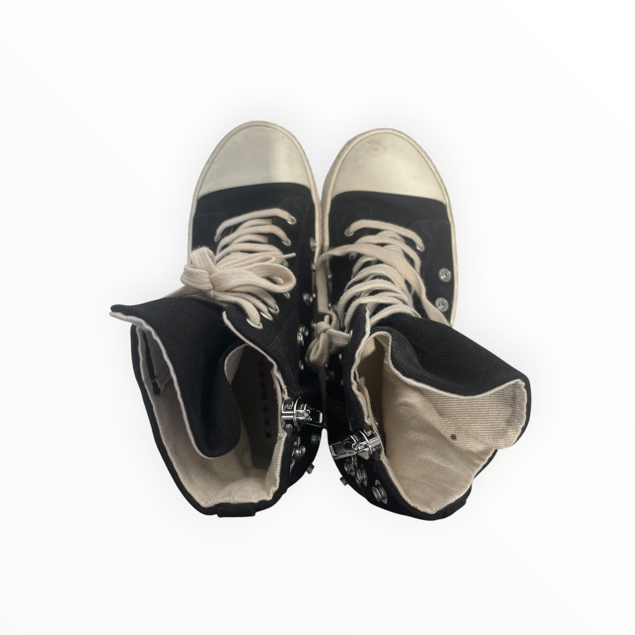 RICK OWENS DRKSHDW/Hi-Sneakers/EU 42/Cotton/BLK/studded view 3