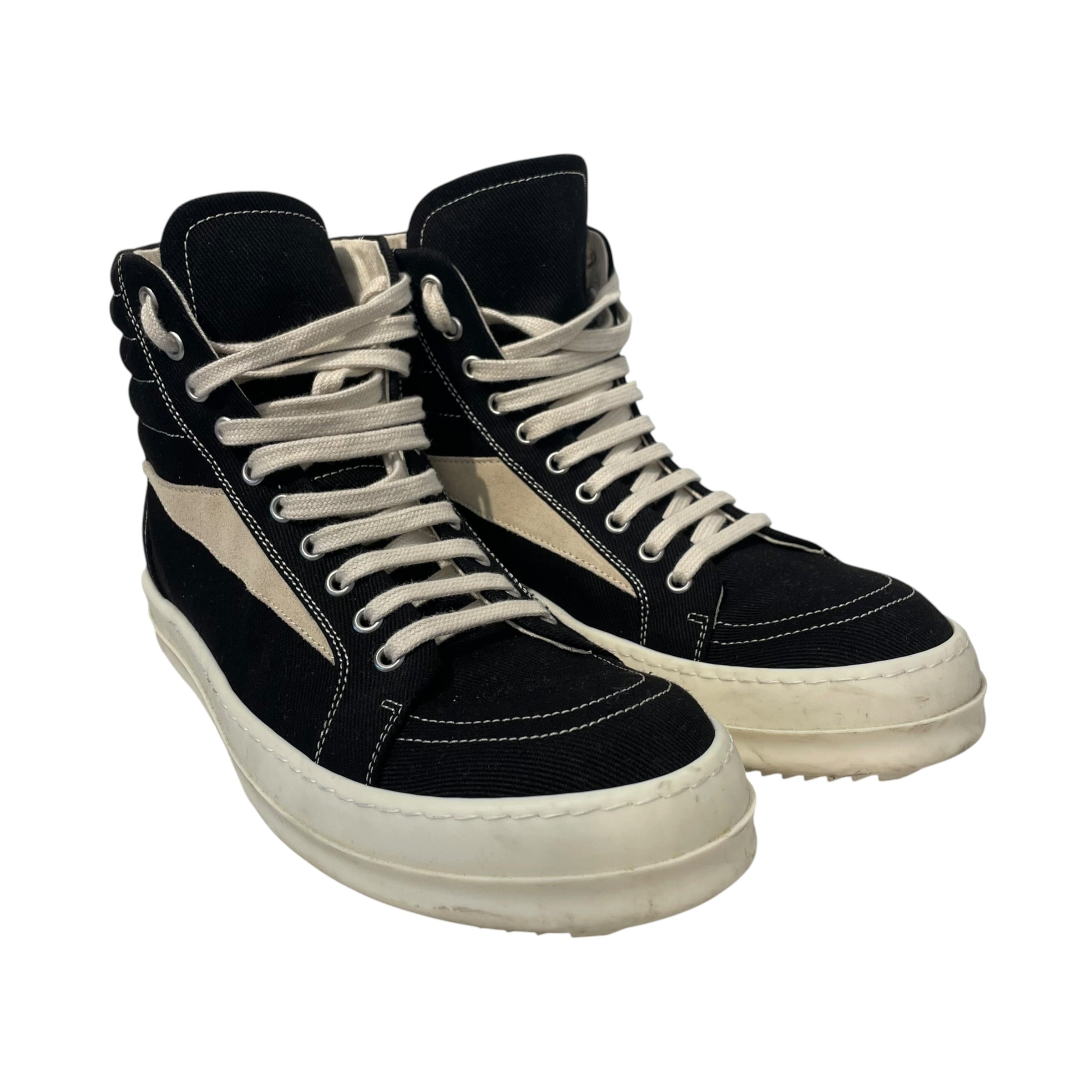 RICK OWENS DRKSHDW/Hi-Sneakers/US 10/Cotton/BLK/ view 1