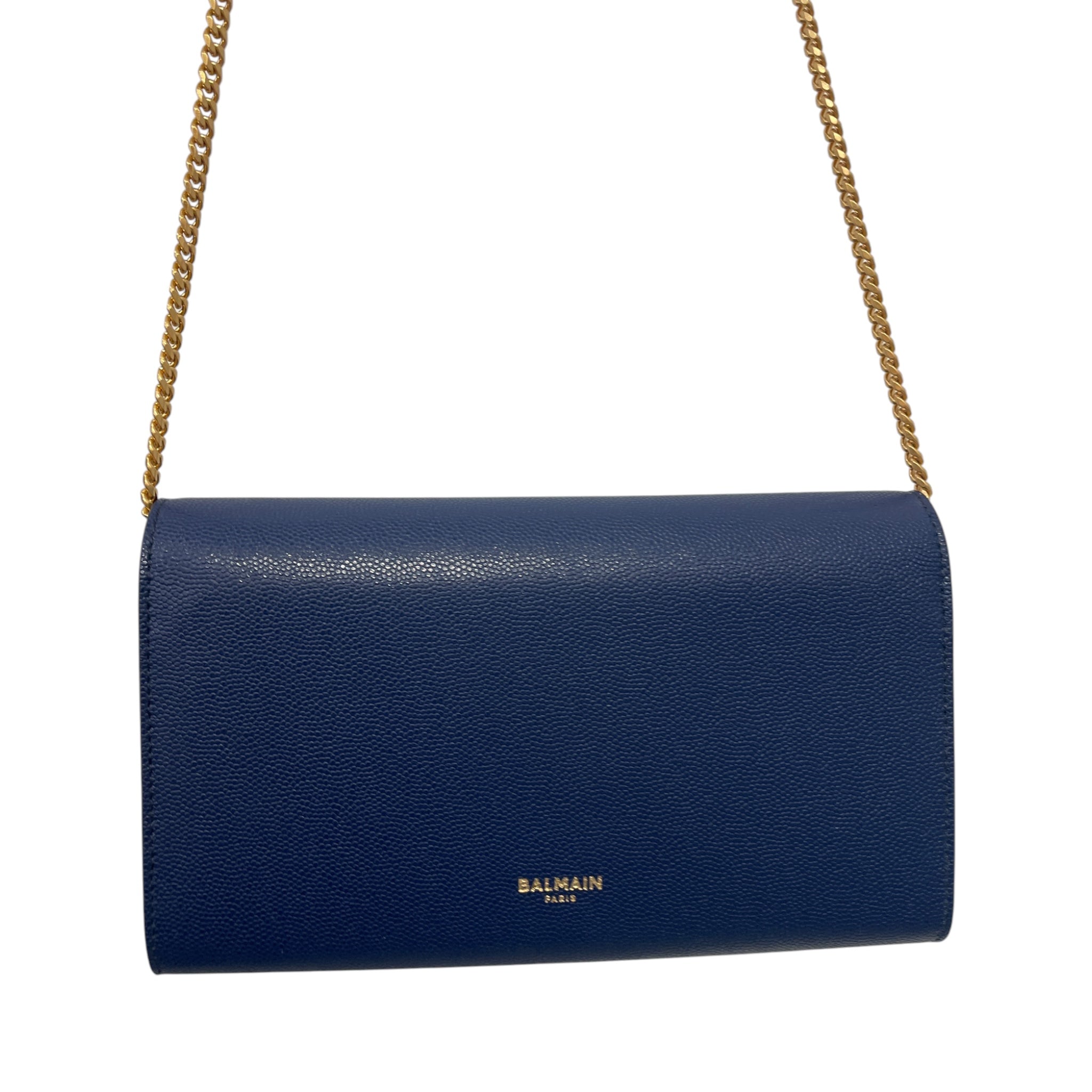 BALMAIN/Cross Body Bag/Leather/NVY/GOLD HARDWARE view 5