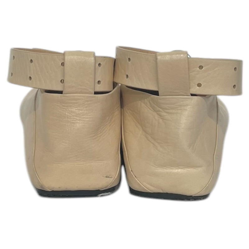 JIL SANDER/Dress Shoes/EU 39.5/Goat Leather/BEG/Ankle Strap/paige bin buckle loafer
