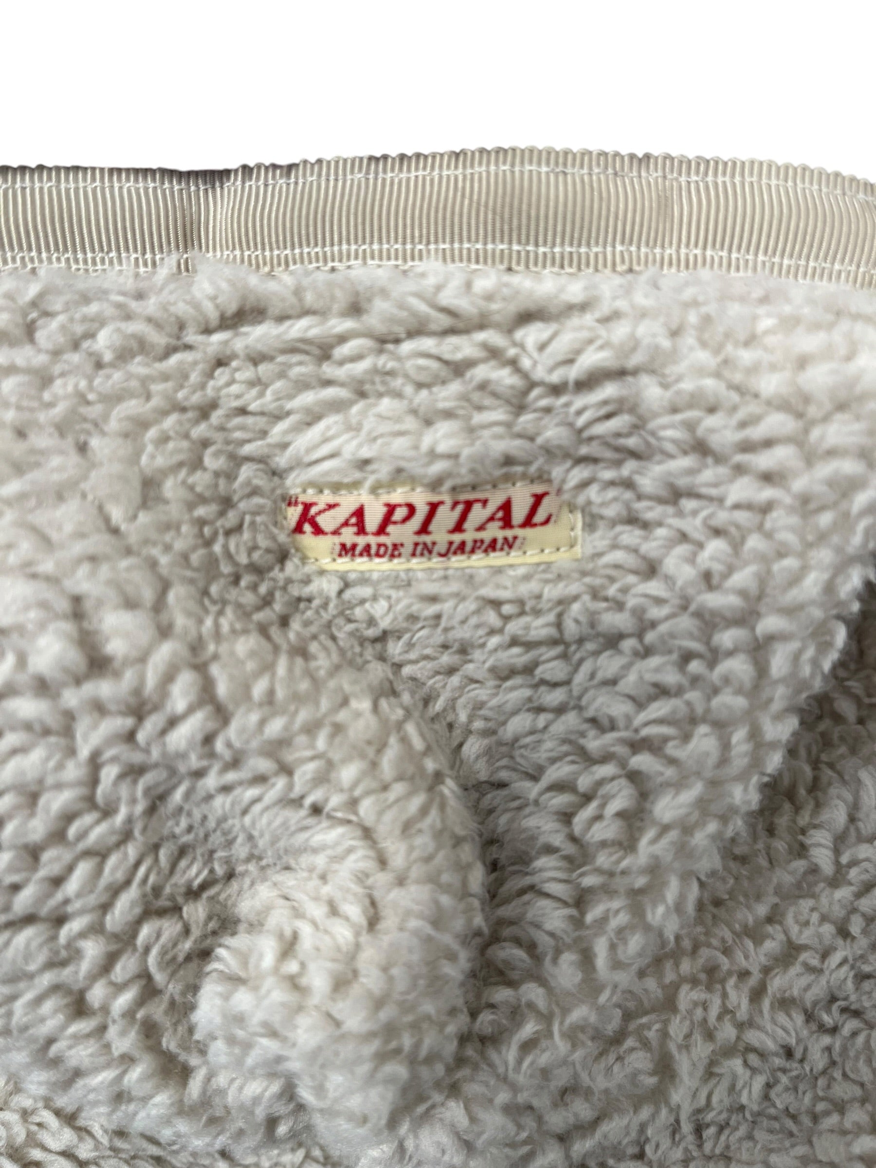 KAPITAL/Sweater/4/Graphic/Cotton/BEG/zip up ashram stripe bones view 3