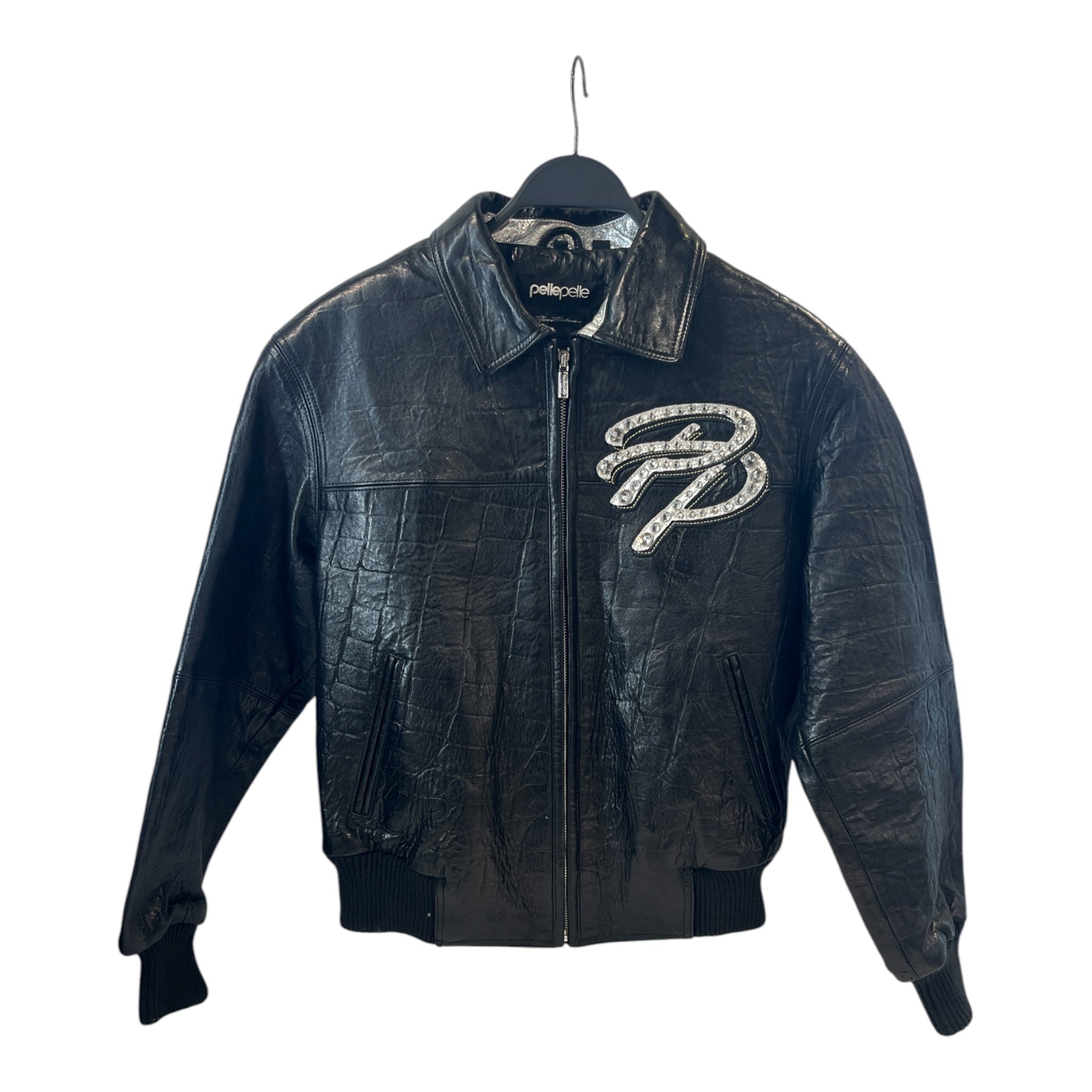 Pelle Pelle/Leather Jkt/10/Leather/BLK/Single Breasted/MARC BUCHANAN RHINESTONE view 1