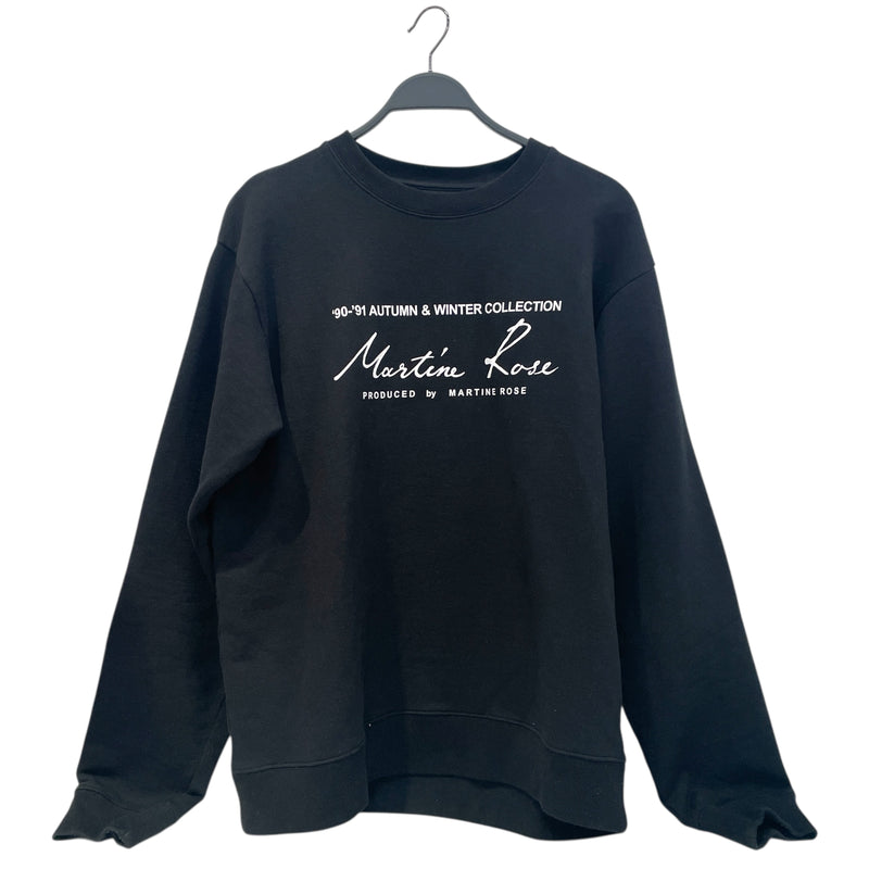 MARTINE ROSE/Sweatshirt/XL/Cotton/BLK/