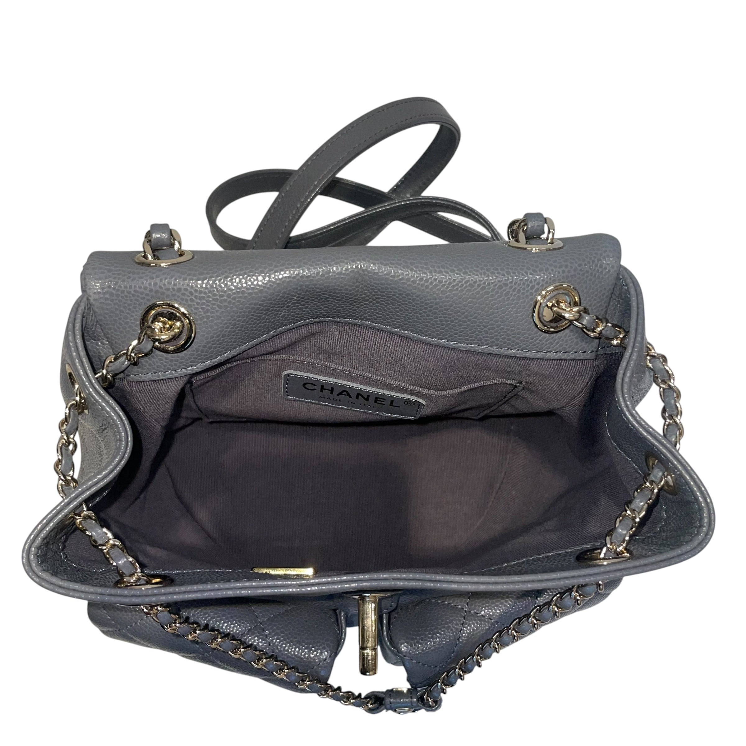 CHANEL/Backpack/Leather/GRY/mini cargo duma view 5