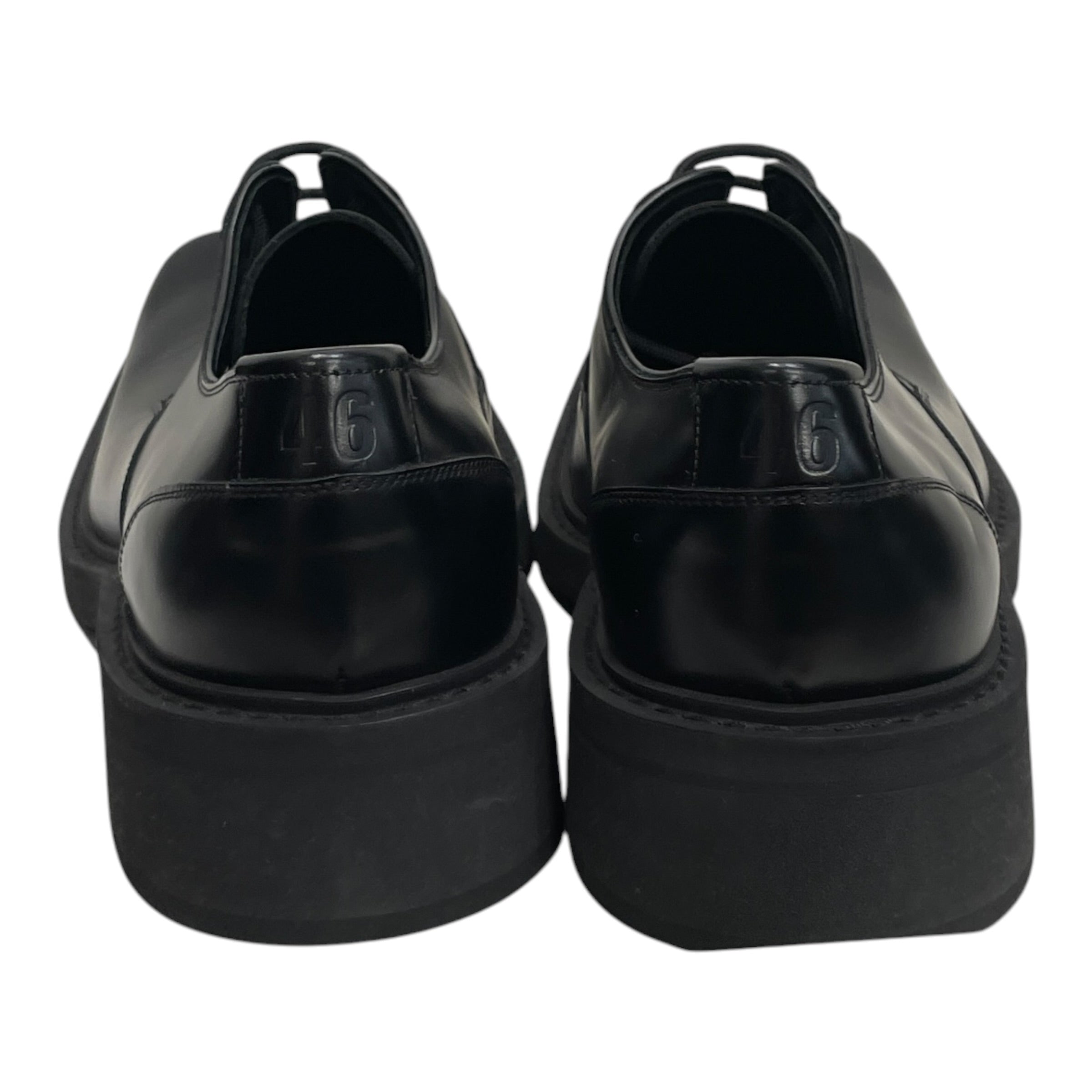 BALENCIAGA/Dress Shoes/EU 46/Leather/BLK/BB INSPECTOR DERBY LONG TOE view 3
