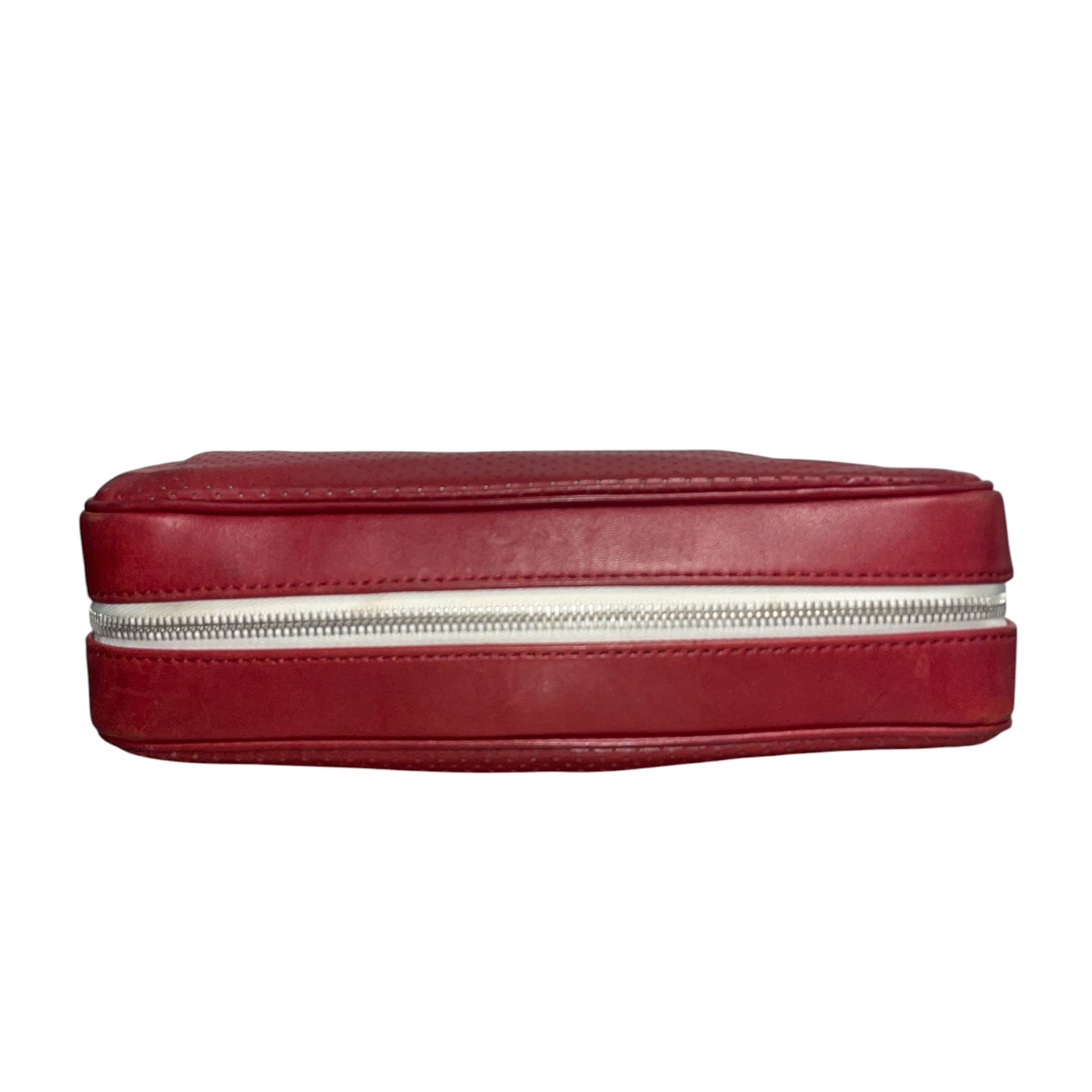 CHANEL/Bag/RED/PERFORATED LEATHER FLAP BAG view 3