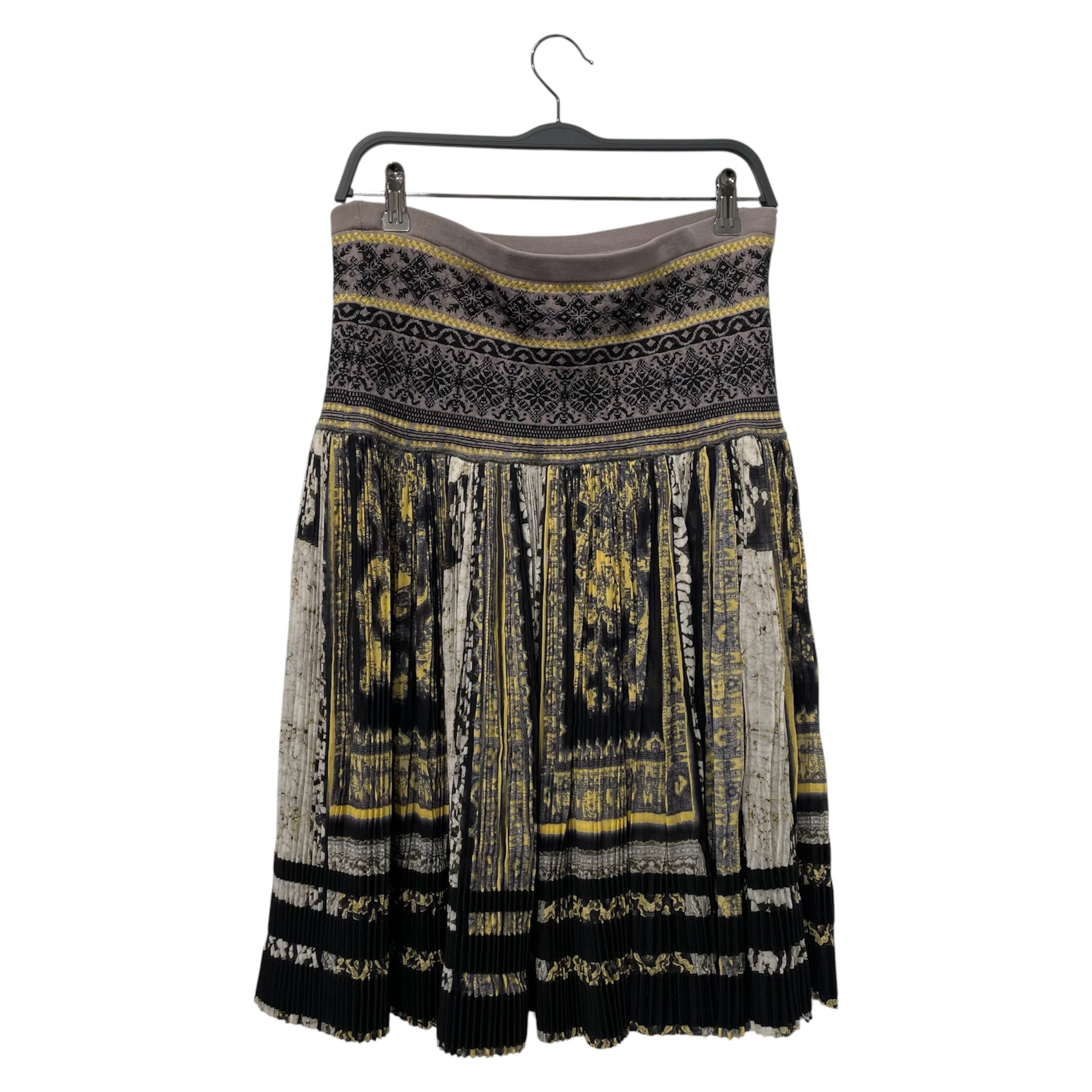 Jean Paul Gaultier/Long Skirt/L/All Over Print/Silk/YEL/Midi Length/maille femme view 1
