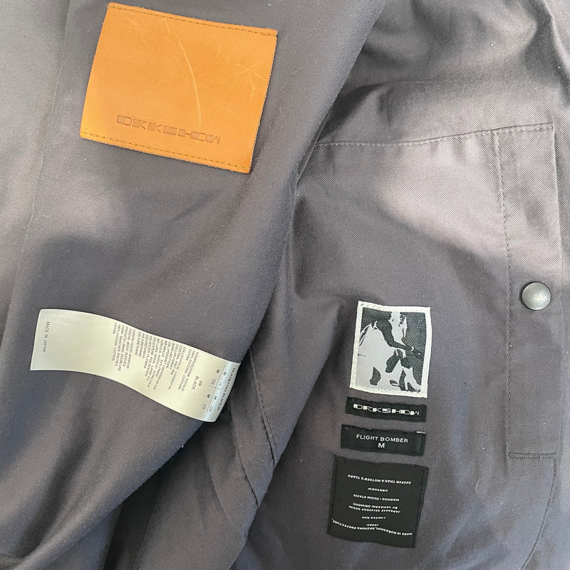 RICK OWENS DRKSHDW/Blouson/M/Cotton/BLK/Flight Bomber