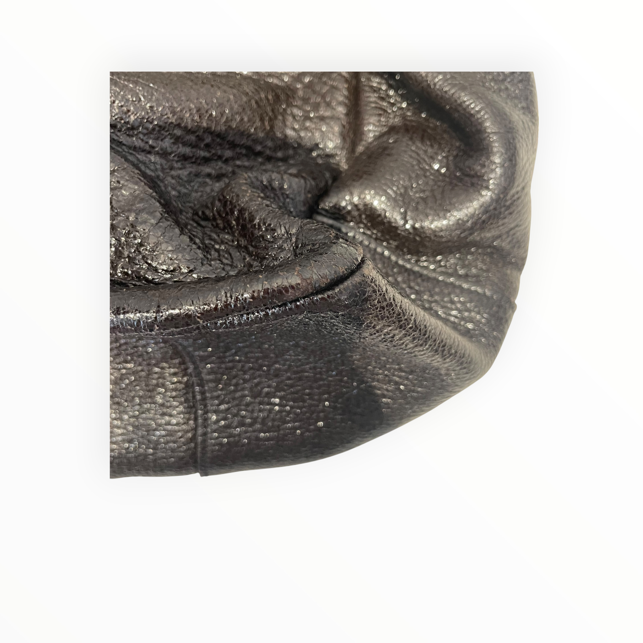 PRADA/Hand Bag/Leather/BLK/METALLIC CERVO view 11