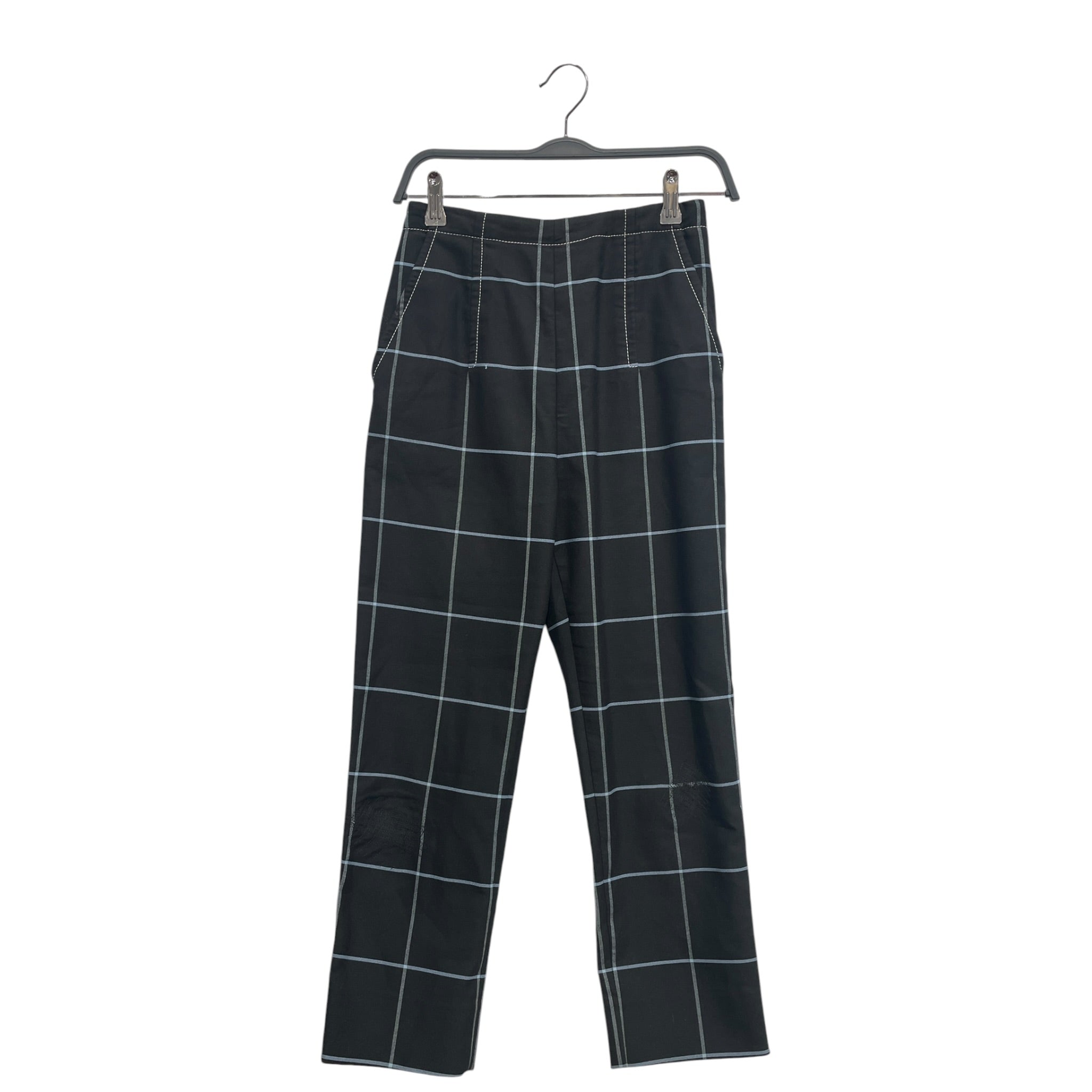 MARNI/Slacks/36/Cotton/BLK/Plaid/MARNI PLAID TAPER PANT BLU BLK view 1