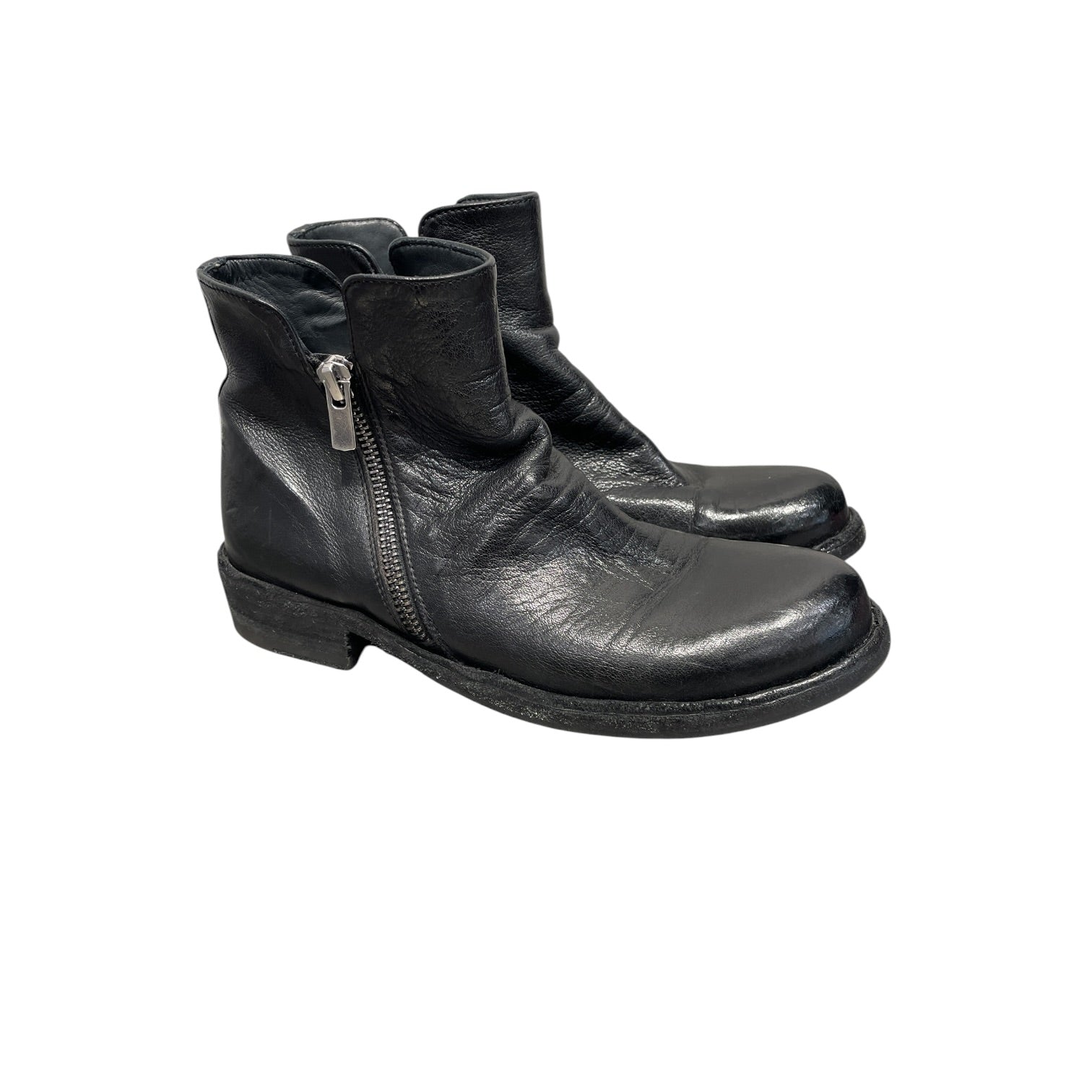 OFFICINE CREATIVE/Ankle Boots/EU 35/Leather/BLK/Side Zip/Double Side Zip Low-Boot view 1