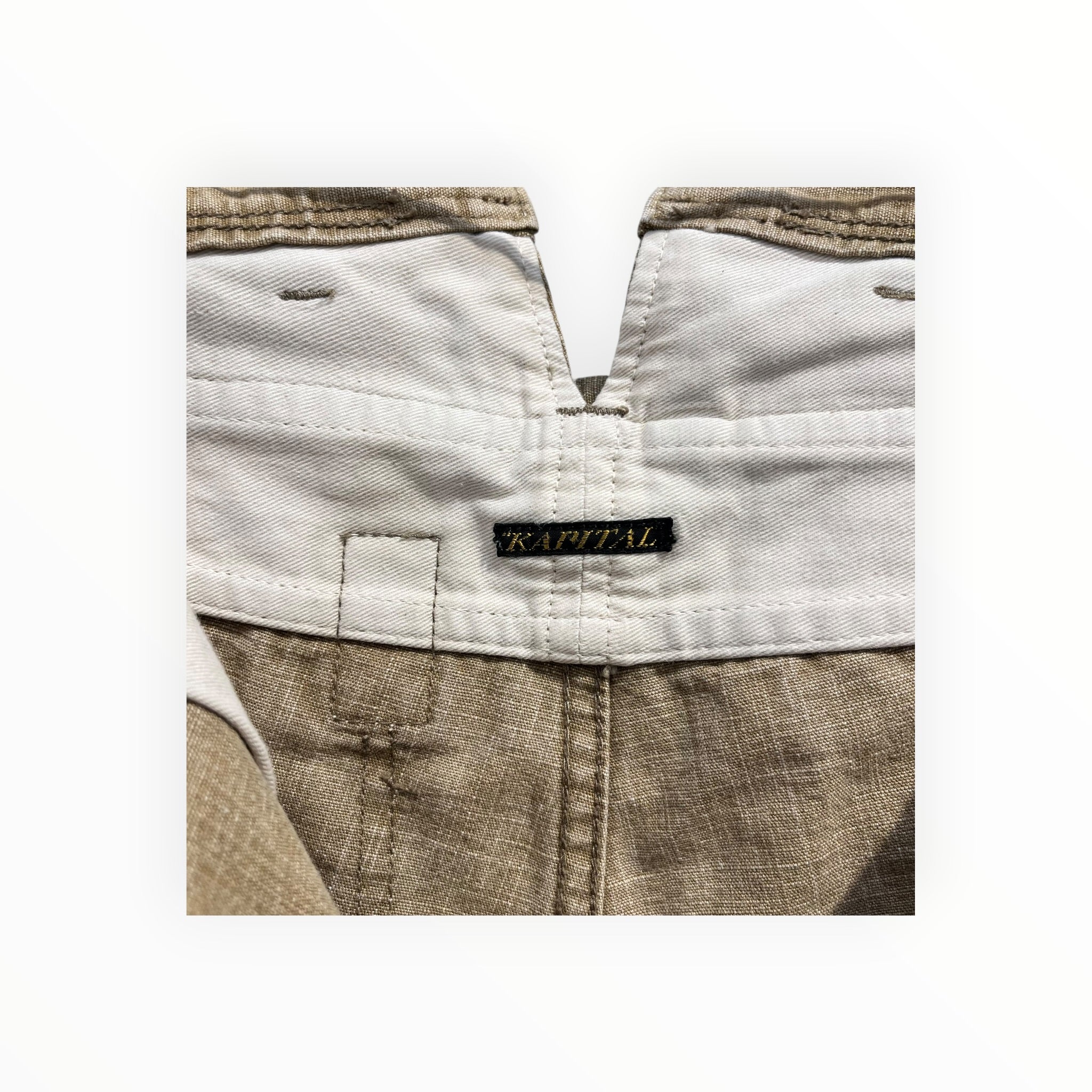 KAPITAL/Shorts/2/Cotton/BEG/CLASP CLOSURE BIG POUCH BACK view 6