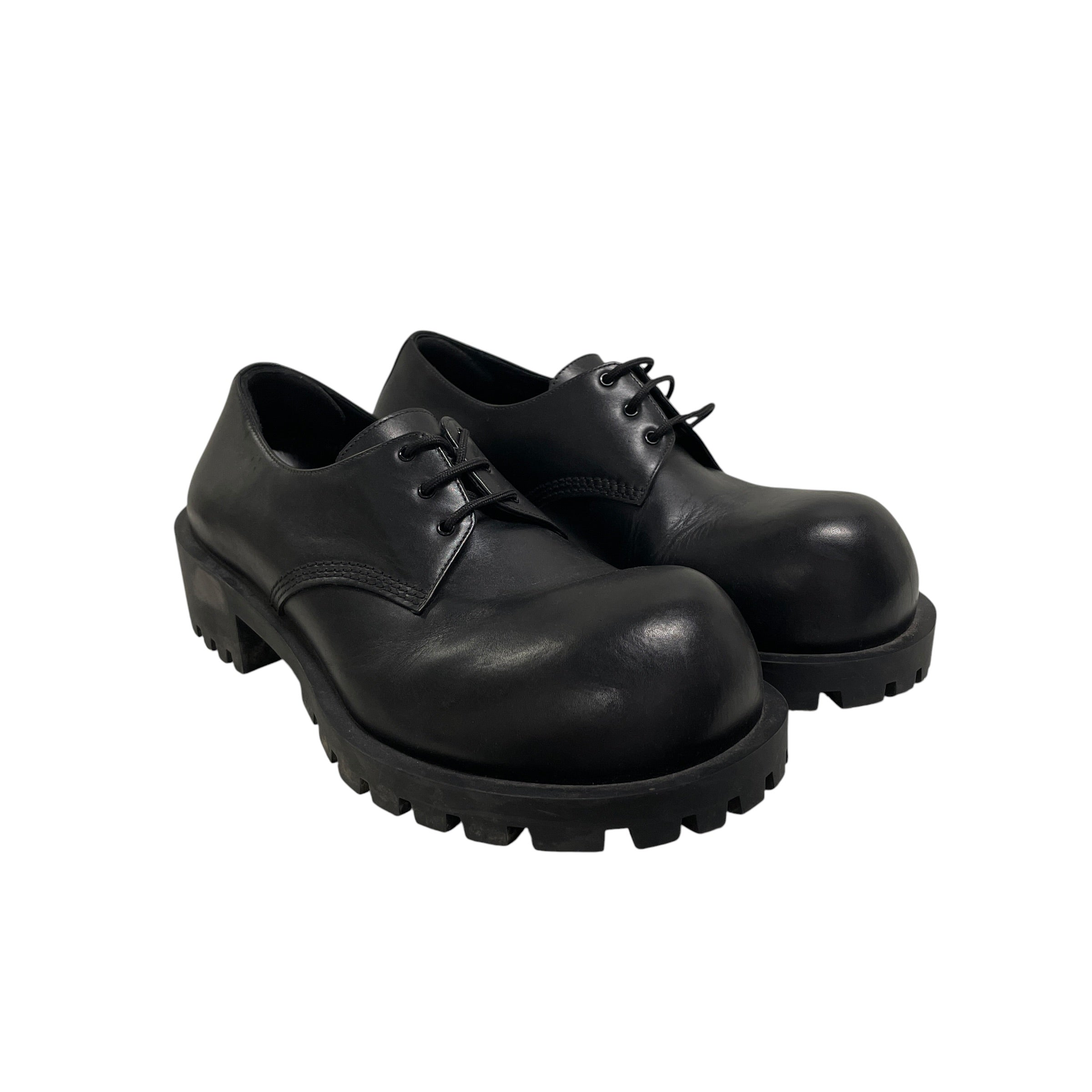 BALENCIAGA/Boots/US 9/Leather/BLK/derby lace up hummer view 1