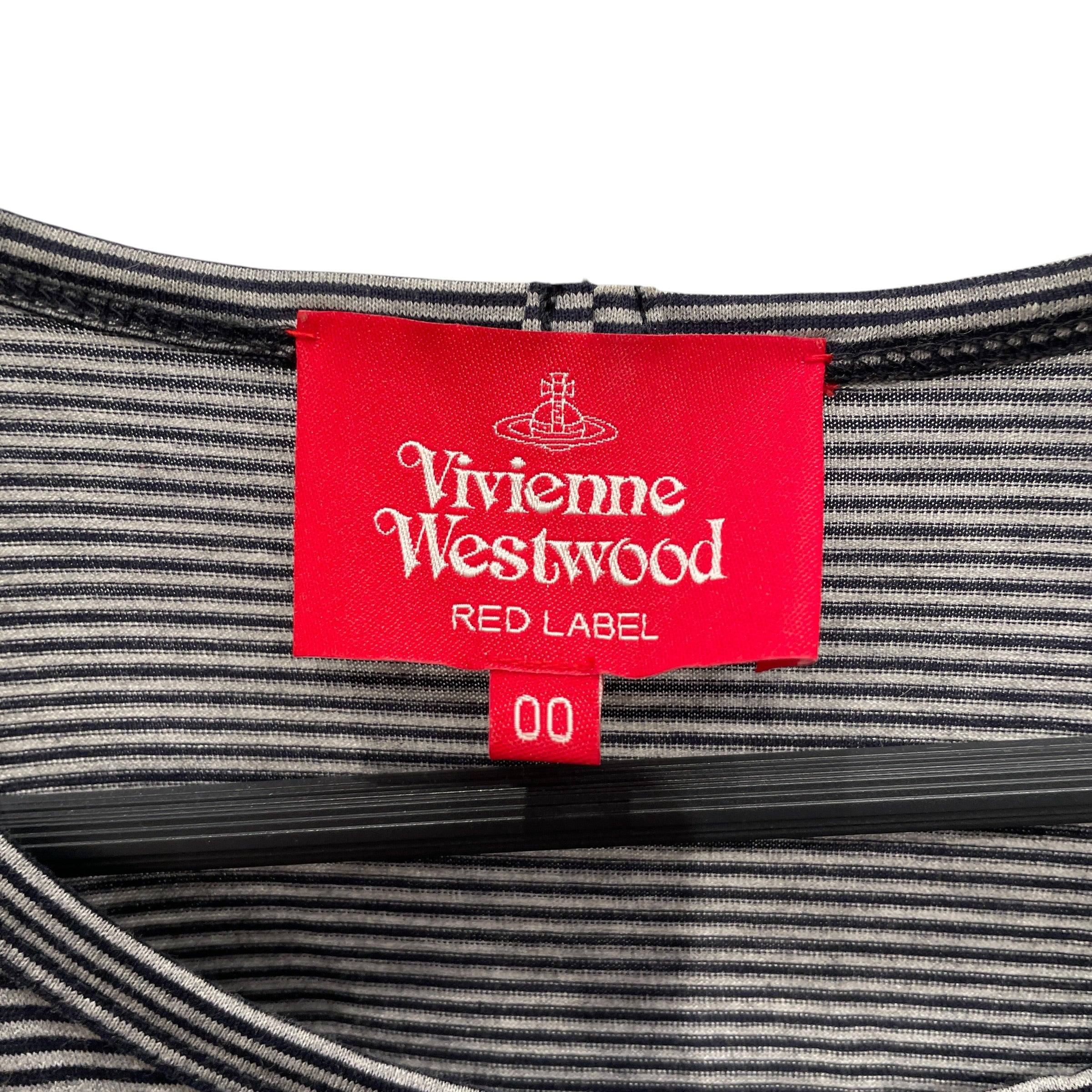 Vivienne Westwood RED LABEL/Dress/00/Stripe/Cotton/GRY/UNEVENSLEEVES view 3