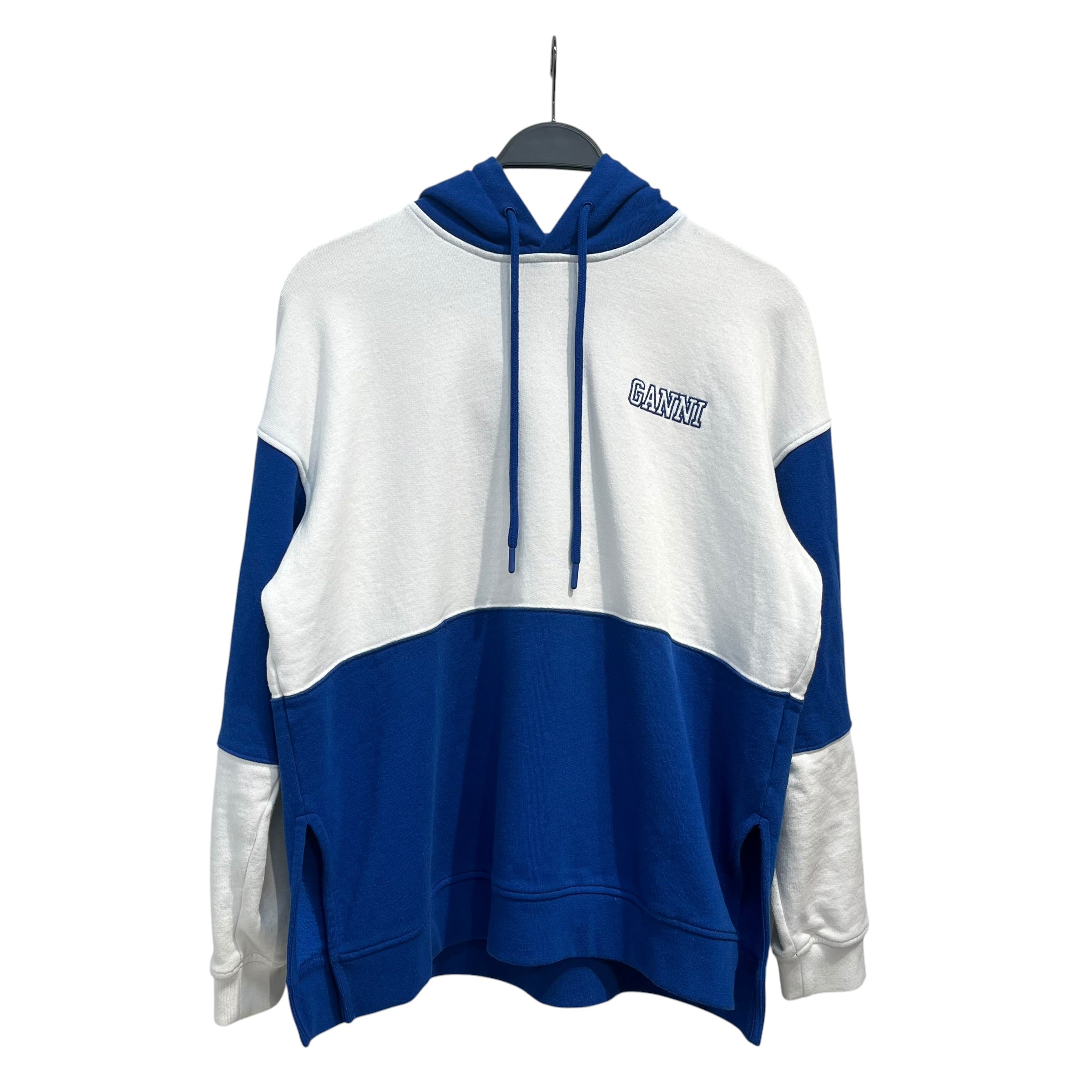 GANNI/Hoodie/M/Cotton/BLU/BLU/WHT COLORBLOCK view 1