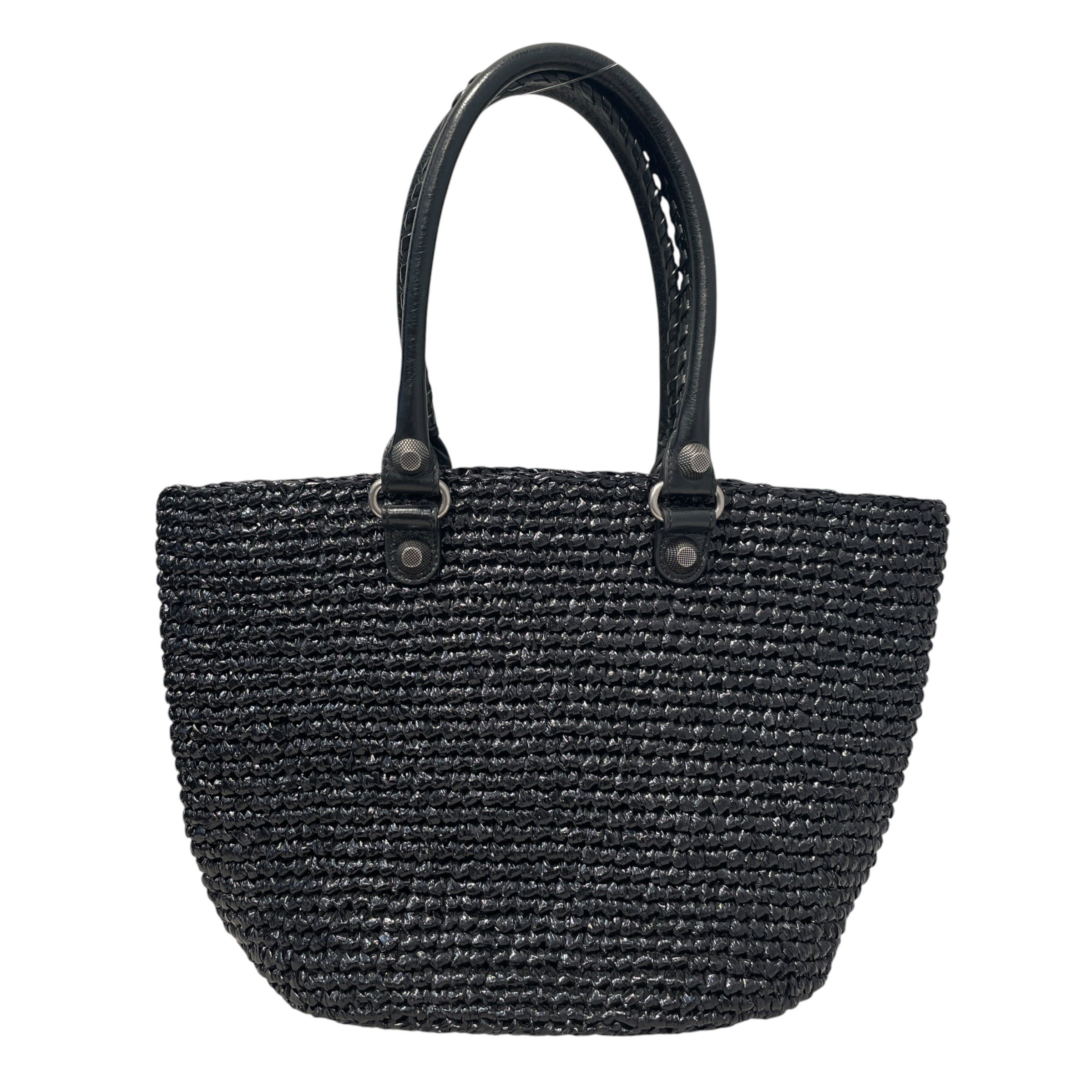 BALENCIAGA/Basket Bag/BLK/Raffia Le Cagole Panier view 2
