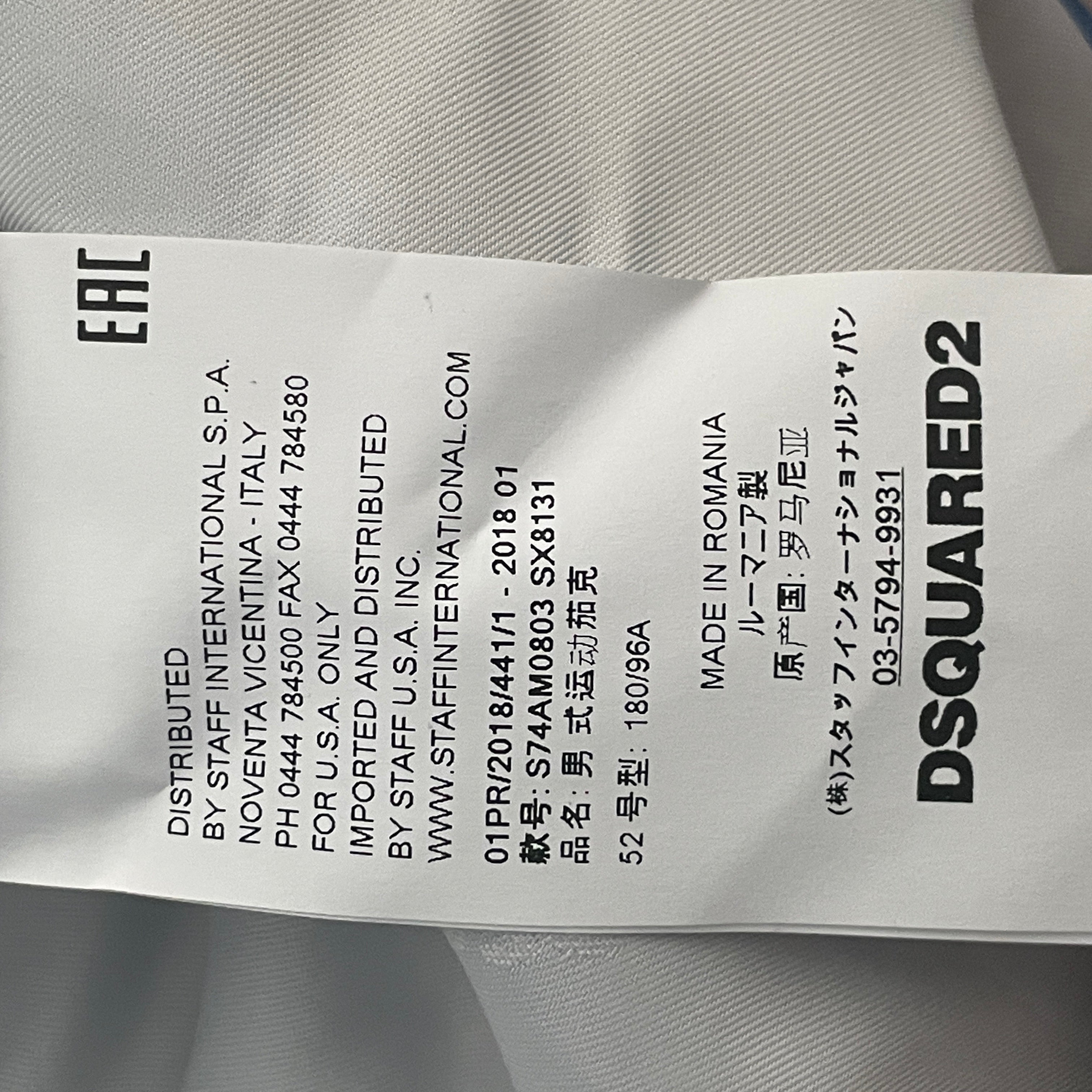 DSQUARED2/Leather Jkt/52/Cotton/MLT/STUDS/BLUE/PINK view 3
