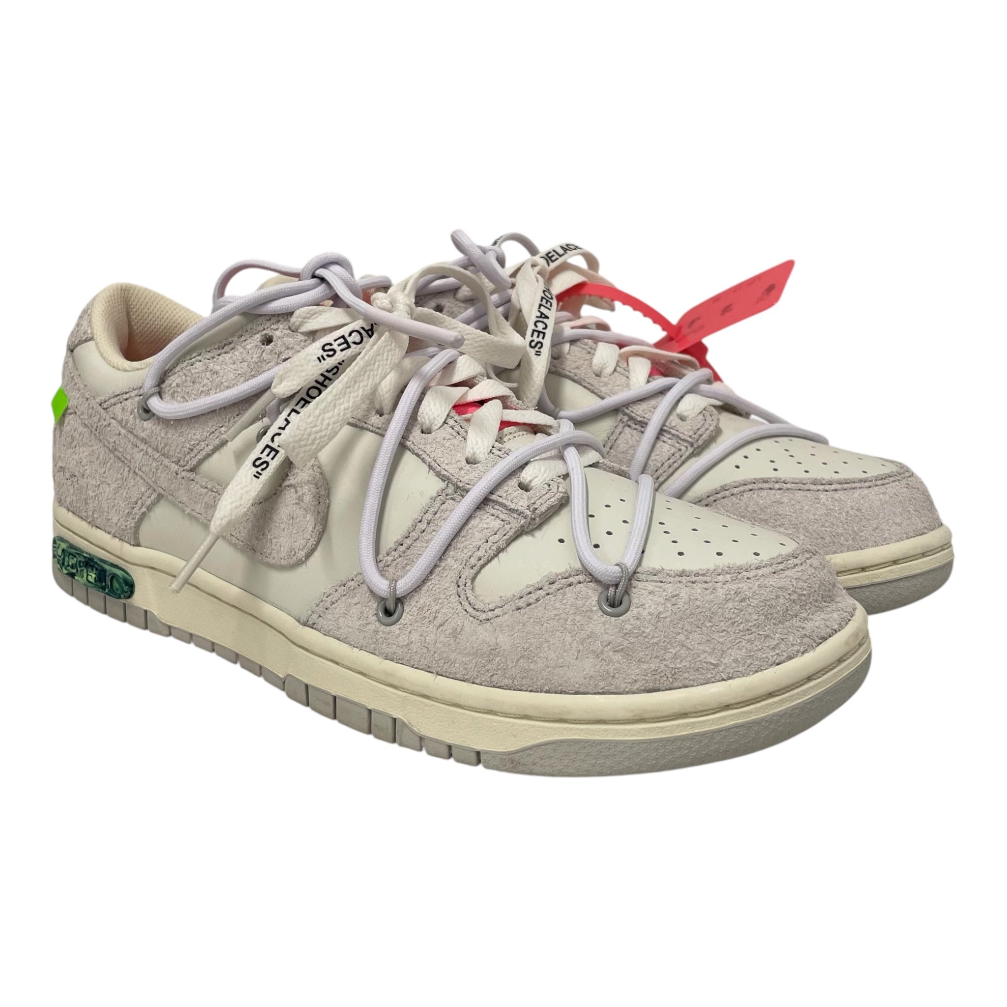 OFF-WHITE/Low-Sneakers/US 9.5/Suede/SLV/DUNK LOW LOT 12 view 1
