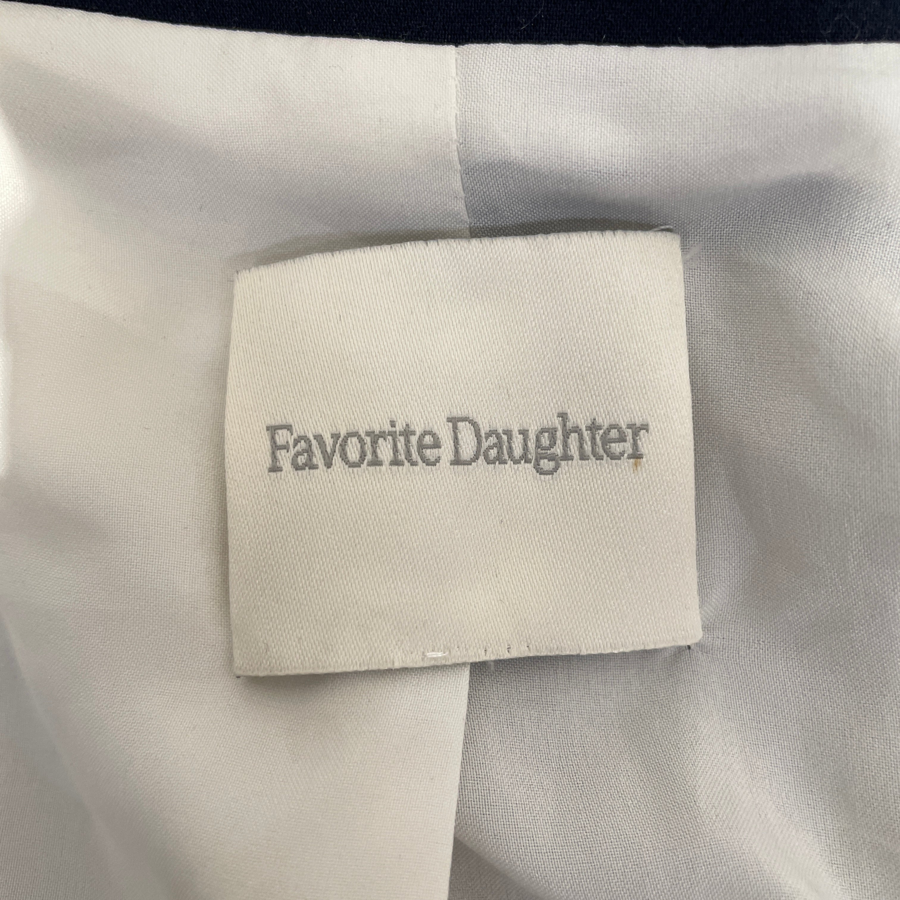 FAVORITE DAUGHTER /Tailored Jkt/M/L/Polyester/NVY/Navy Blue Blazer White Lining view 3